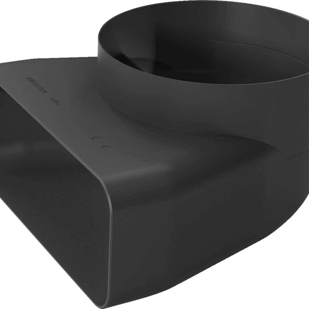 Adapterrohrstück, ⌀ 150 mm, 90 °, rund-flach, HEZ9VDSI1