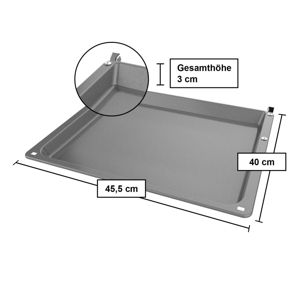 Alternative view of Backblech, 30 x 455 x 400 mm, spülmaschinengeeignet, Backwagen-geeignet, HEZ541000