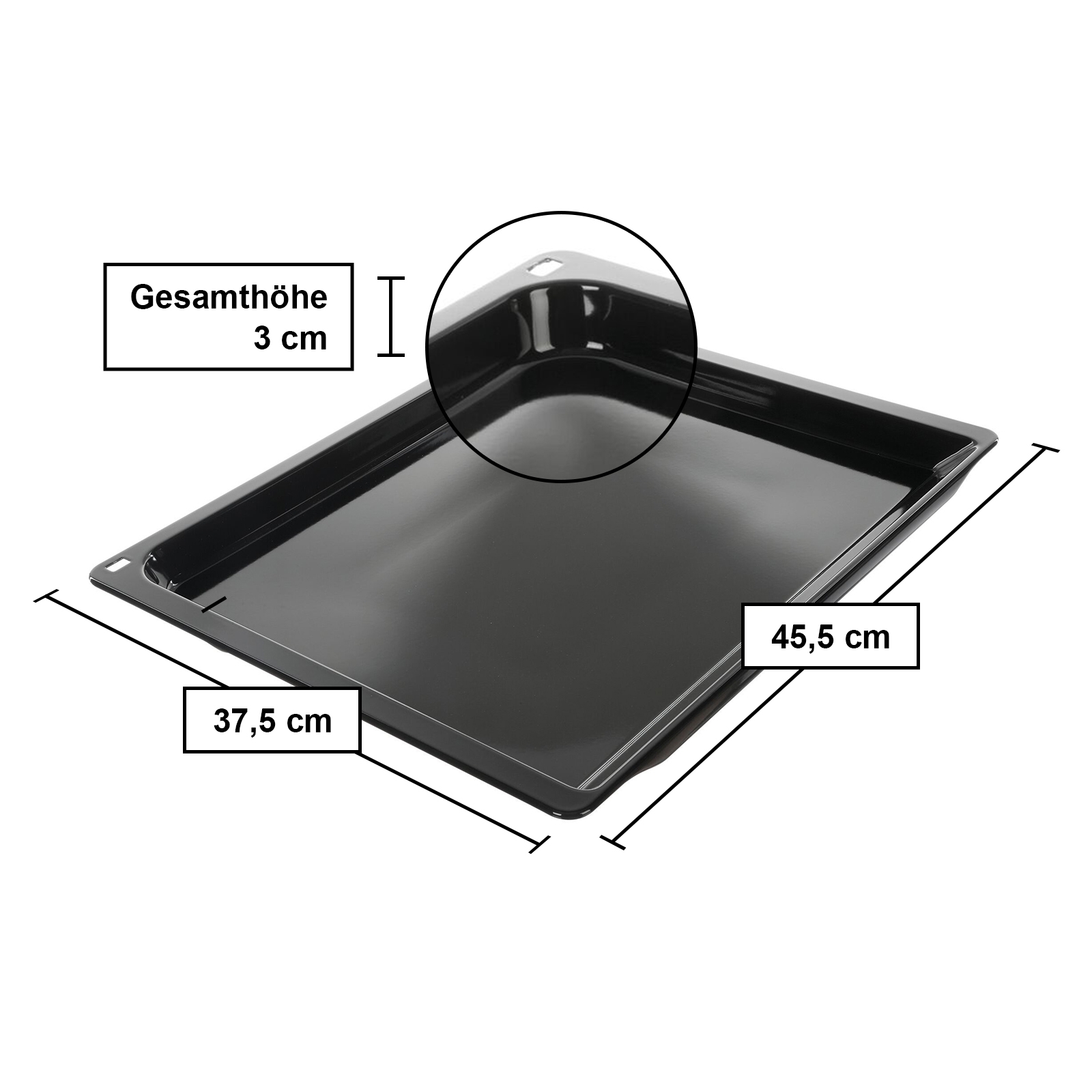 Backblech, 30 x 455 x 375 mm, spülmaschinengeeignet, HZ631070 – Bild 2