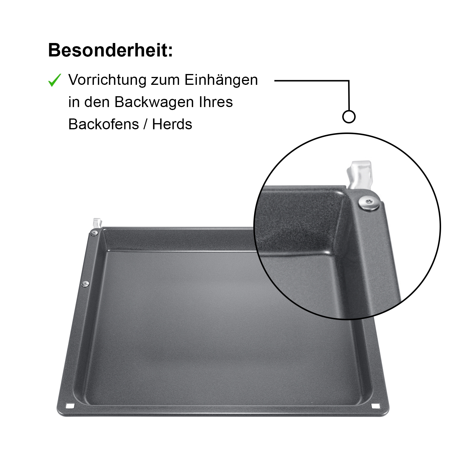 Backblech, 30 x 455 x 400 mm, spülmaschinengeeignet, Backwagen-geeignet, HEZ541000 – Bild 5