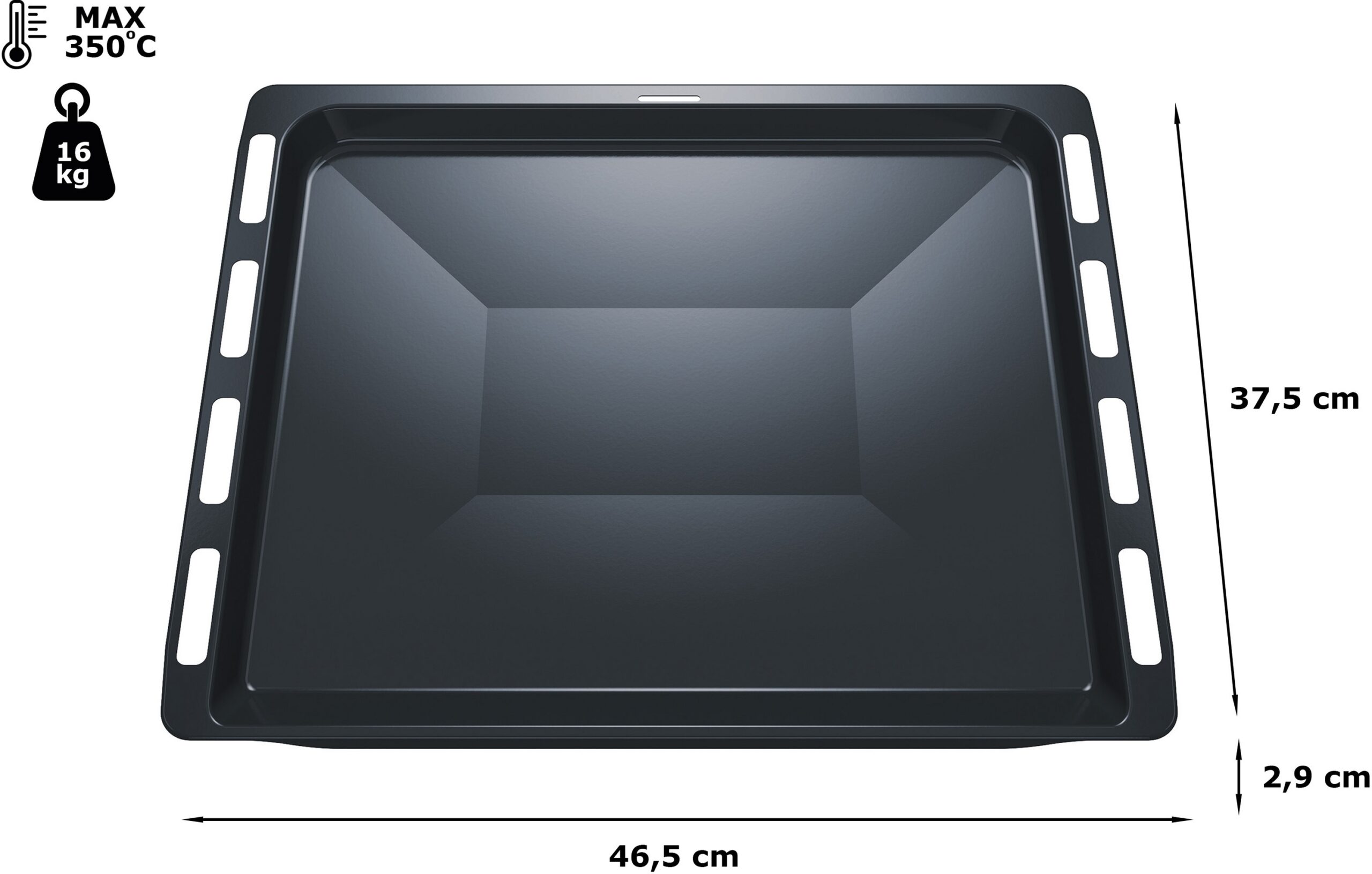 Backblech, 29 x 465 x 375 mm, spülmaschinengeeignet, HEZ431002 – Bild 2