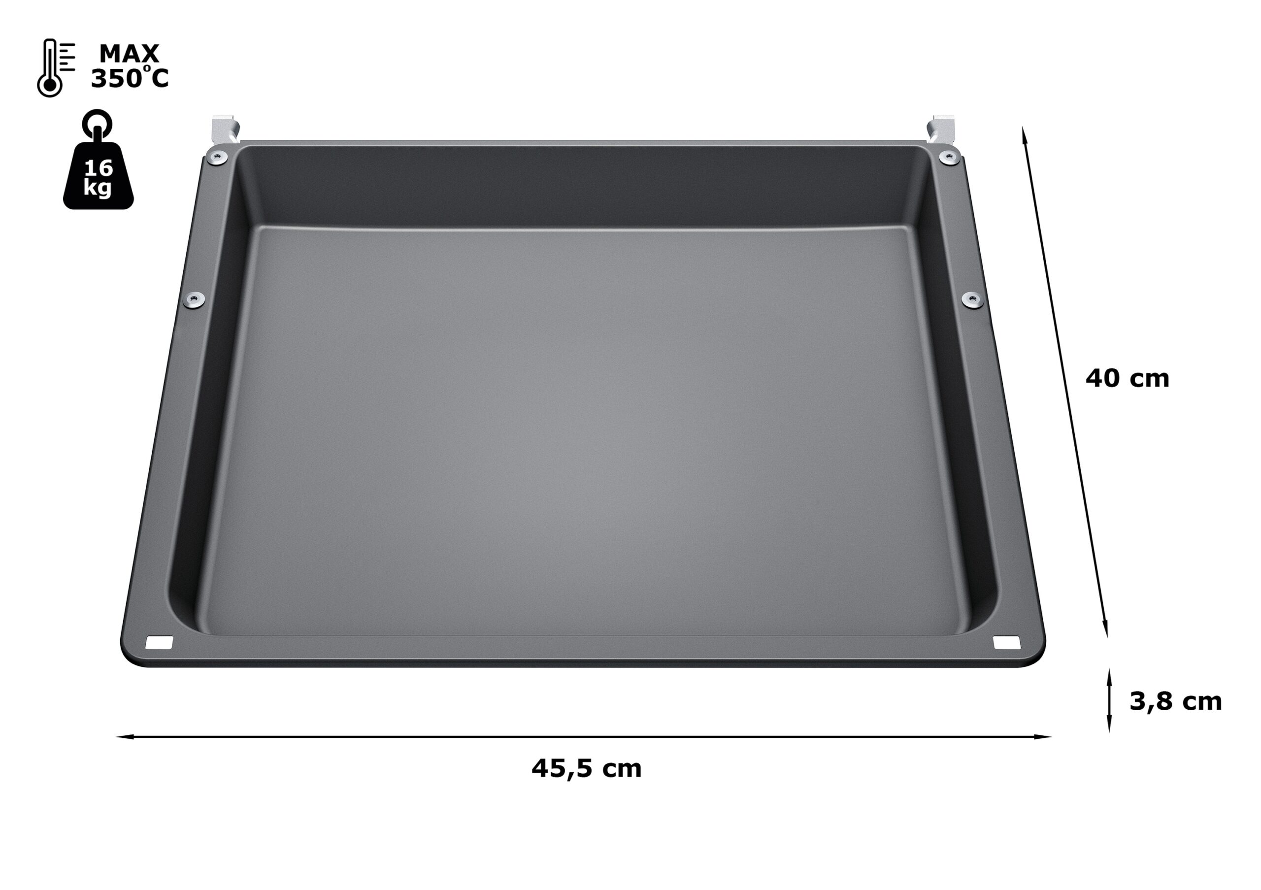 Universalpfanne, 38 x 455 x 400 mm, spülmaschinengeeignet, Backwagen-geeignet, HEZ542000 – Bild 2