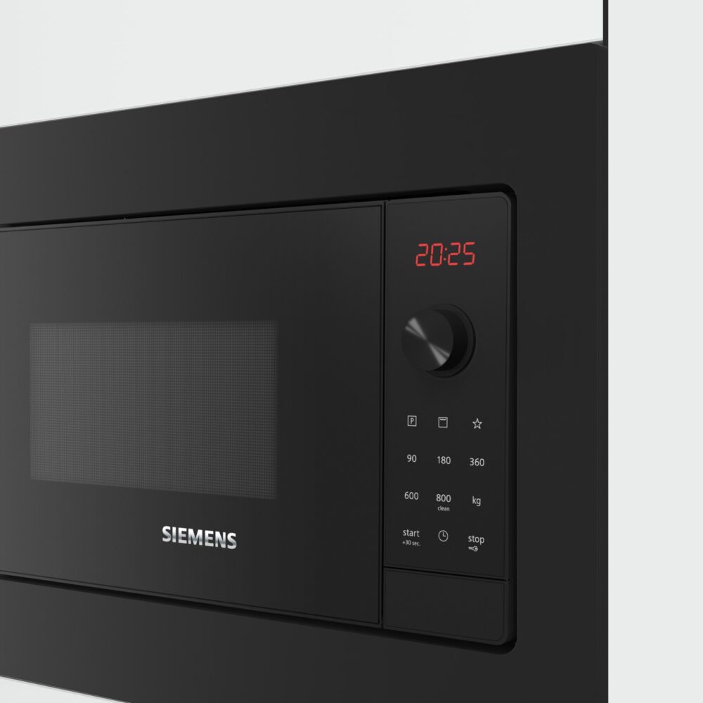 Alternative view of iQ300, Einbau-Mikrowelle mit Grill, Schwarz, Edelstahl, BE623LMB3