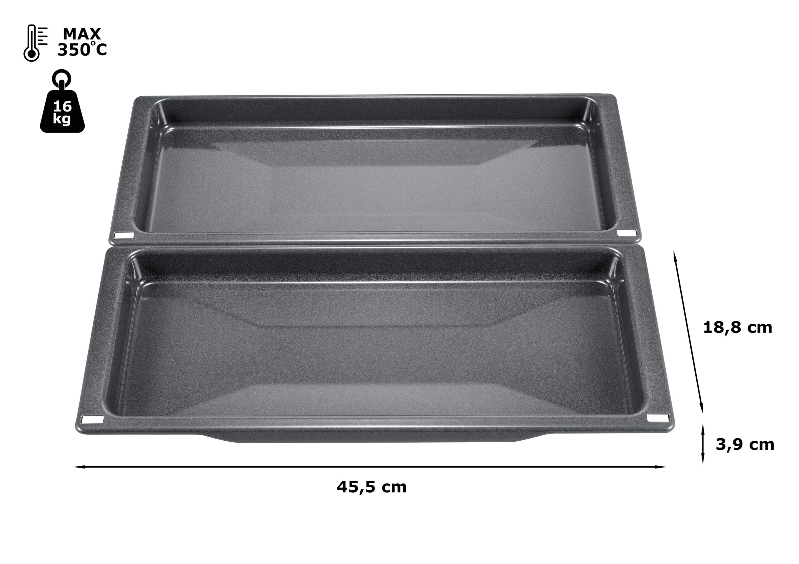 schmale Universalpfanne, 39 x 455 x 188 mm, spülmaschinengeeignet, HZ530000 – Bild 2