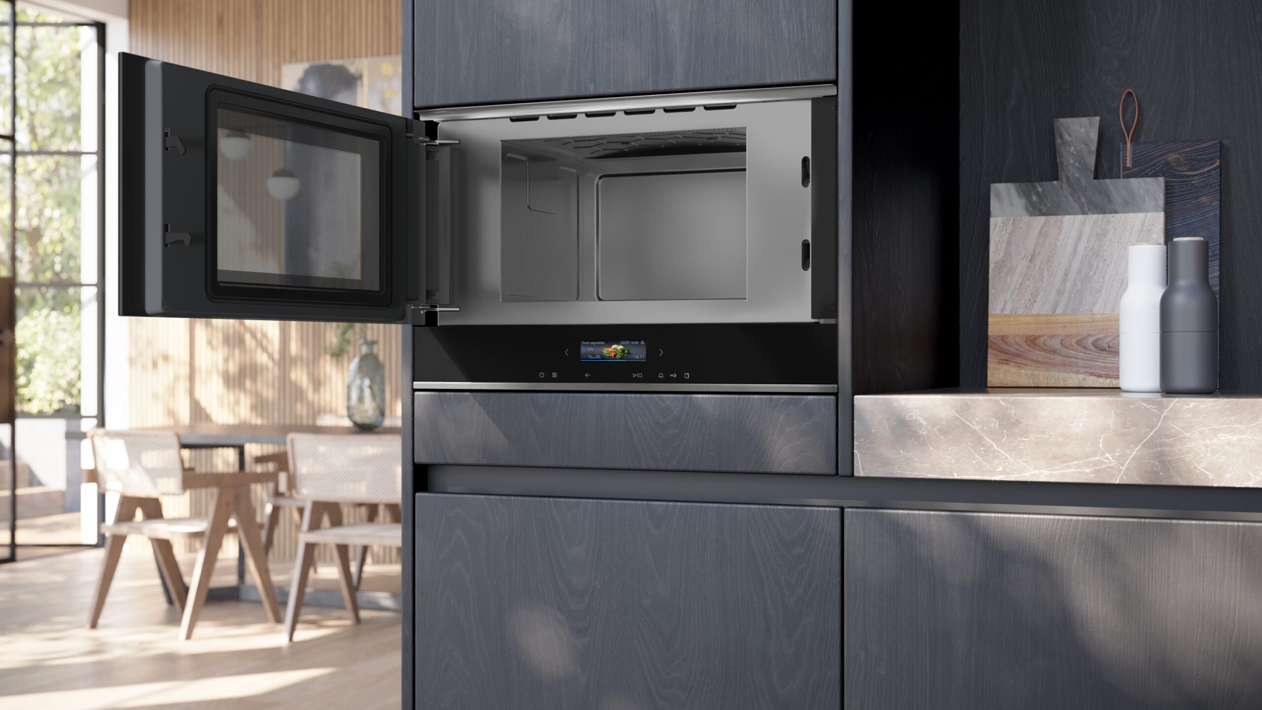 iQ700, Einbau-Mikrowelle, Schwarz, Edelstahl, BF722L1B1 – Bild 2