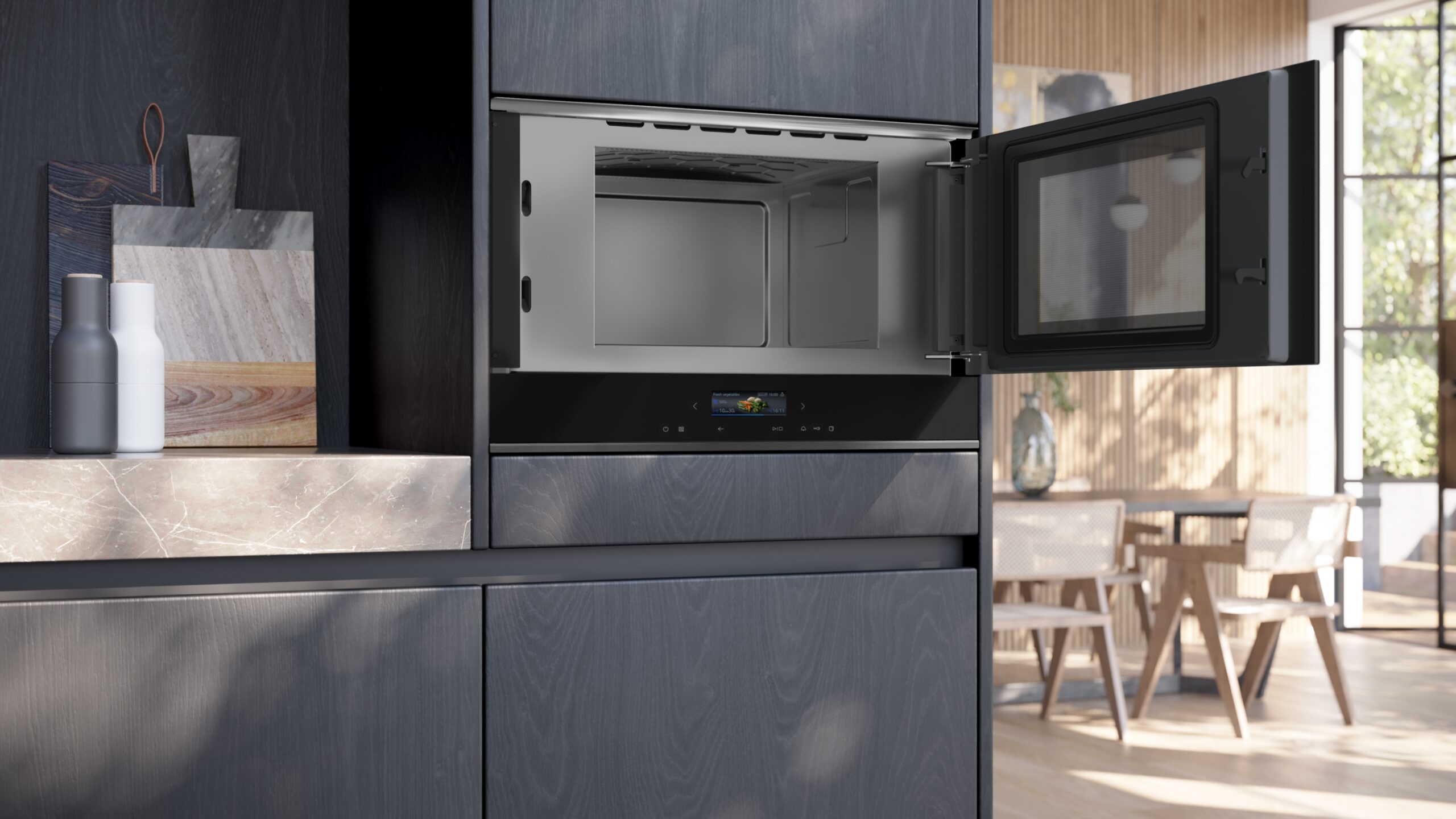 iQ700, Einbau-Mikrowelle, Schwarz, Edelstahl, BF922R1B1 – Bild 4