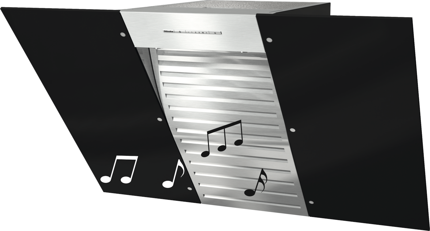 DA 6096 W Black Wing MusicWand-Dunstabzugshaube