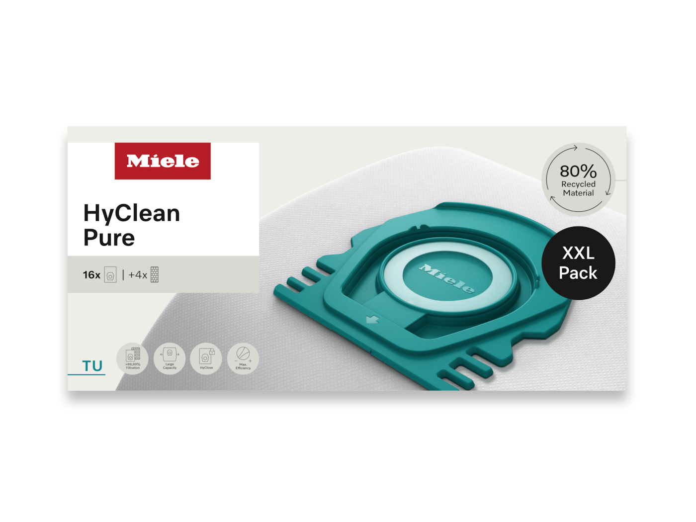 TU XXL HyClean Pure16 Staubsaugerbeutel zum Vorteilspreis