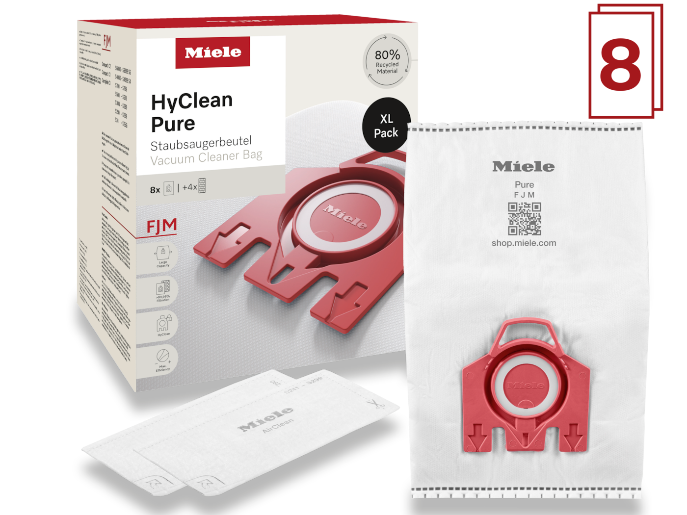 FJM XL HyClean Pure8 Staubsaugerbeutel zum Vorteilspreis – Bild 3