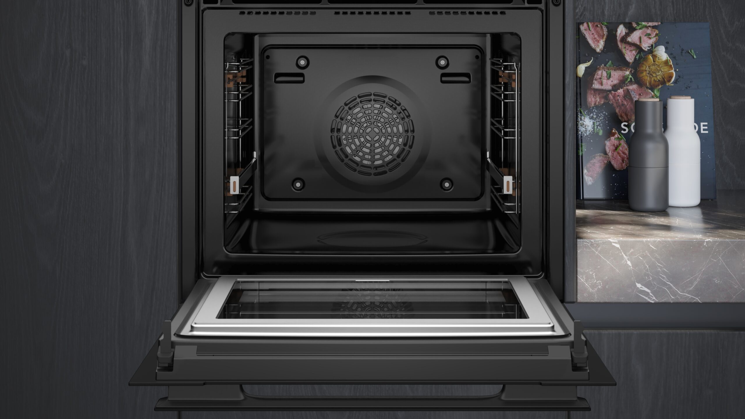iQ700, Einbau-Backofen mit Mikrowellen- und Dampffunktion, 60 x 60 cm, Schwarz, Edelstahl, HN978GQB1 – Bild 3