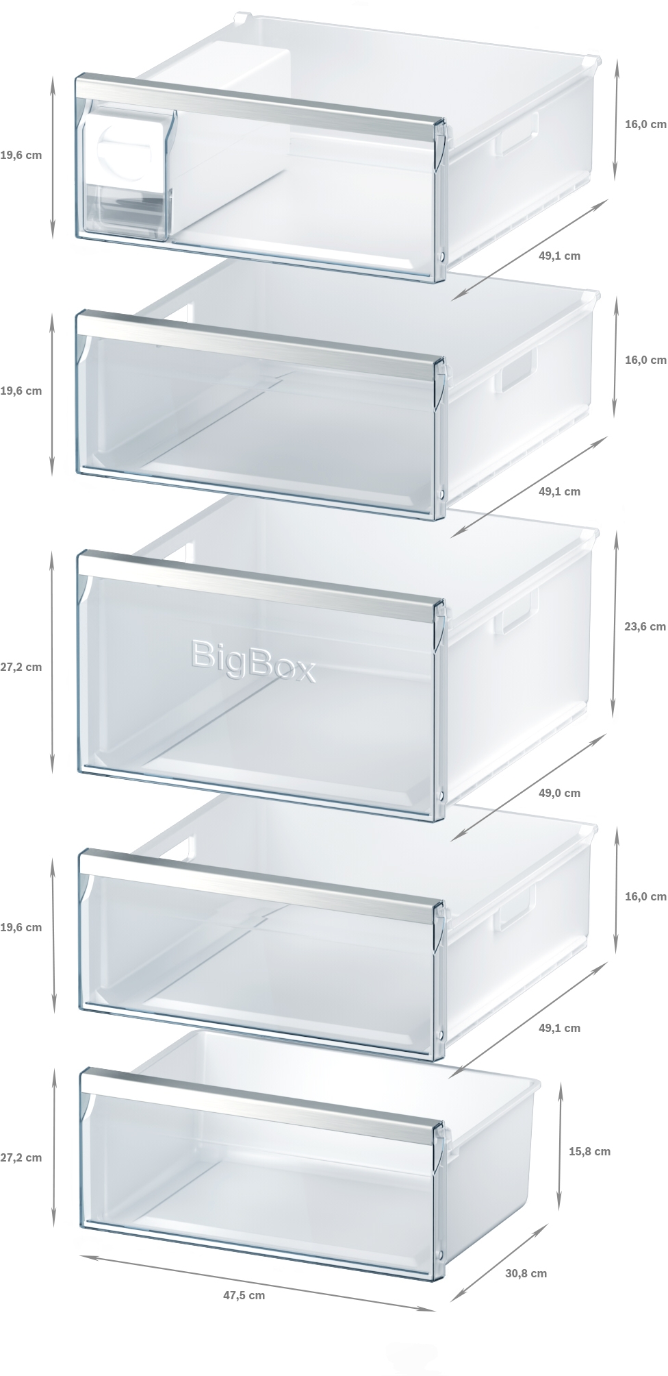 iQ500, Freistehender Gefrierschrank, 161 x 70 cm, GS51NAWCV – Bild 7