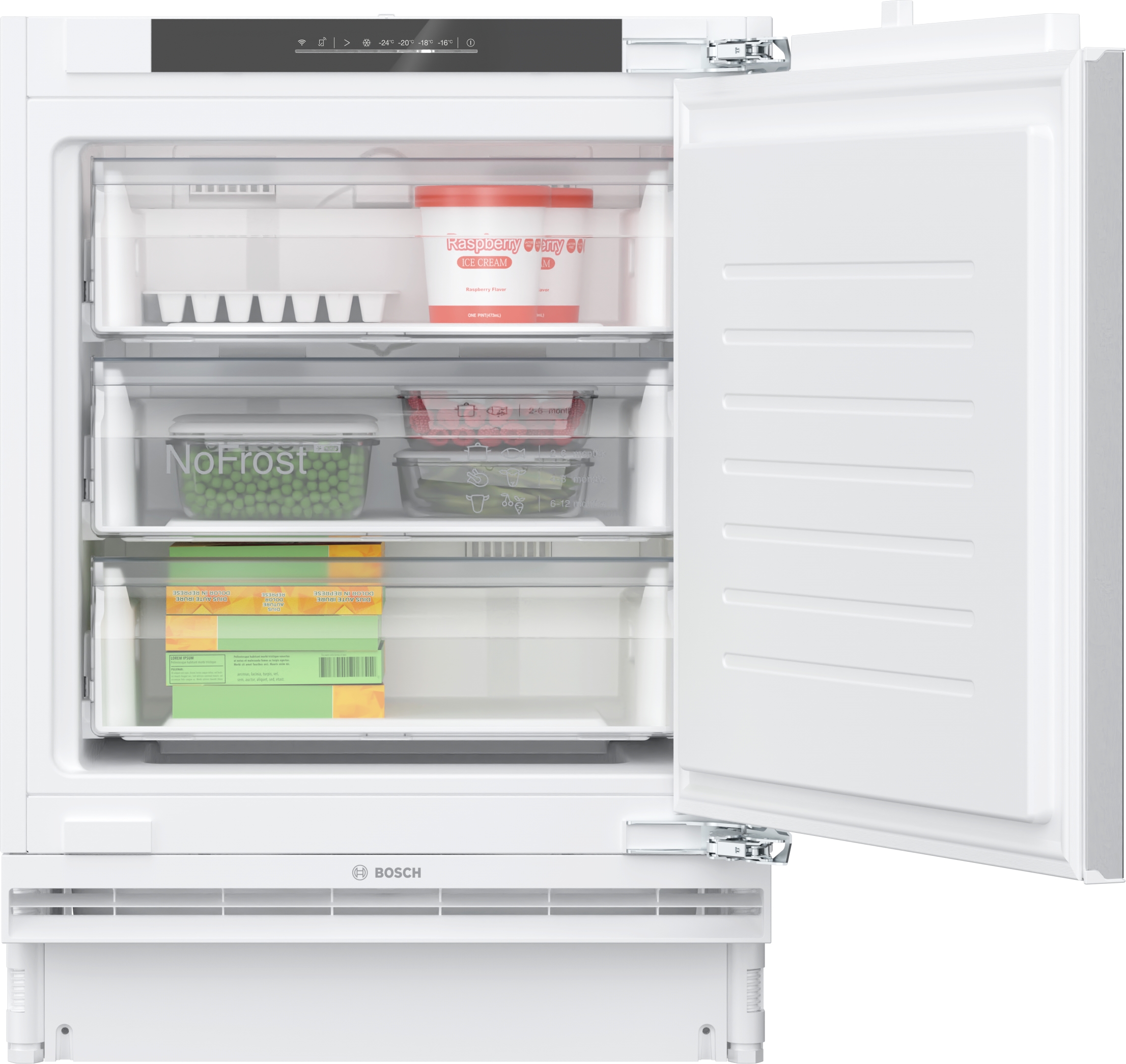 Serie 6, Unterbau-Gefrierschrank, 82 x 59.8 cm, Flachscharnier mit Softeinzug, GUN21ADE0