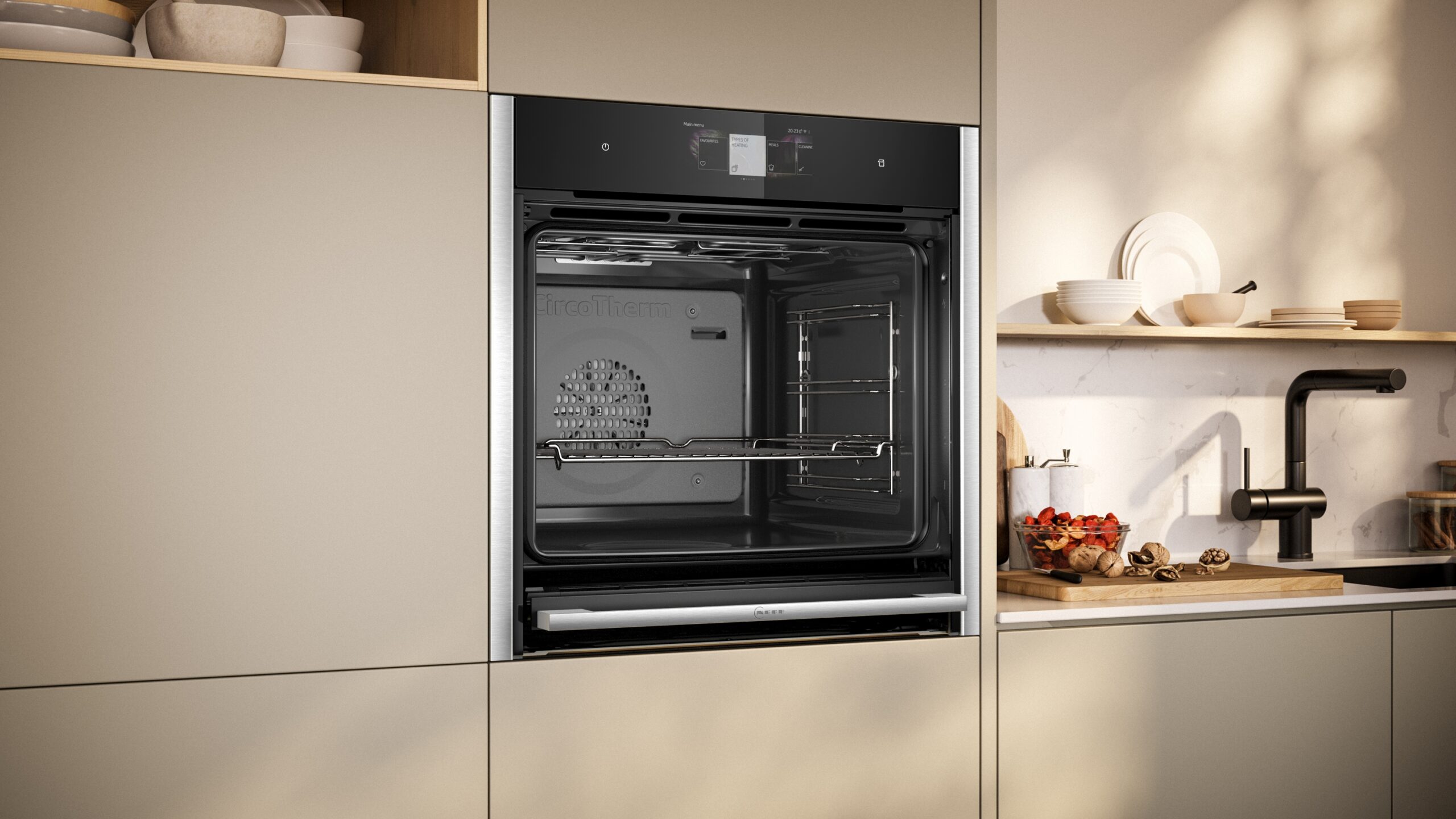 N 90, Dampfbackofen, 60 x 60 cm, Edelstahl, B64FT33N0 – Bild 4