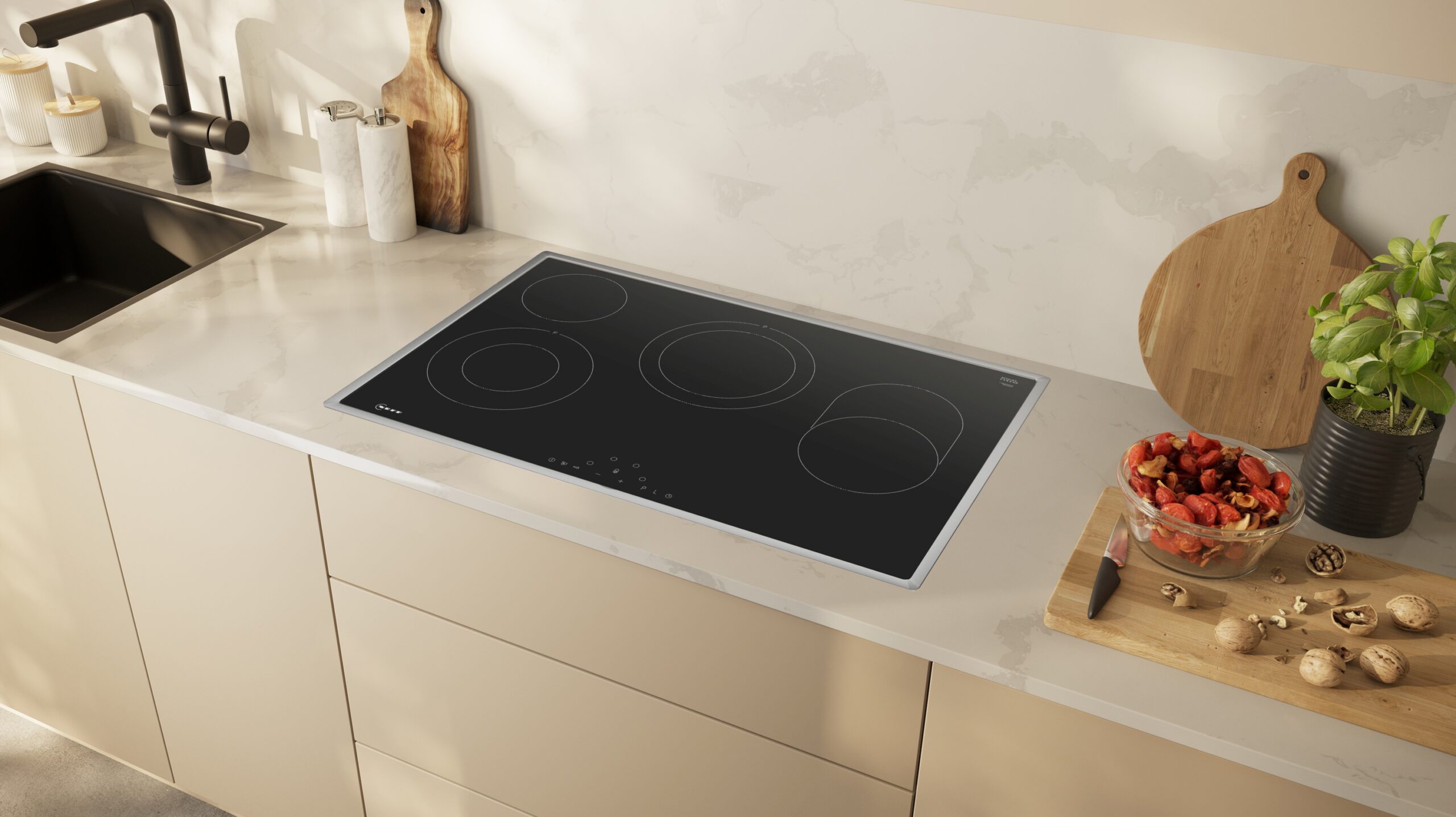 N 70, Elektrokochfeld, 80 cm, Mit Rahmen aufliegend, T18SDH9L0 – Bild 3