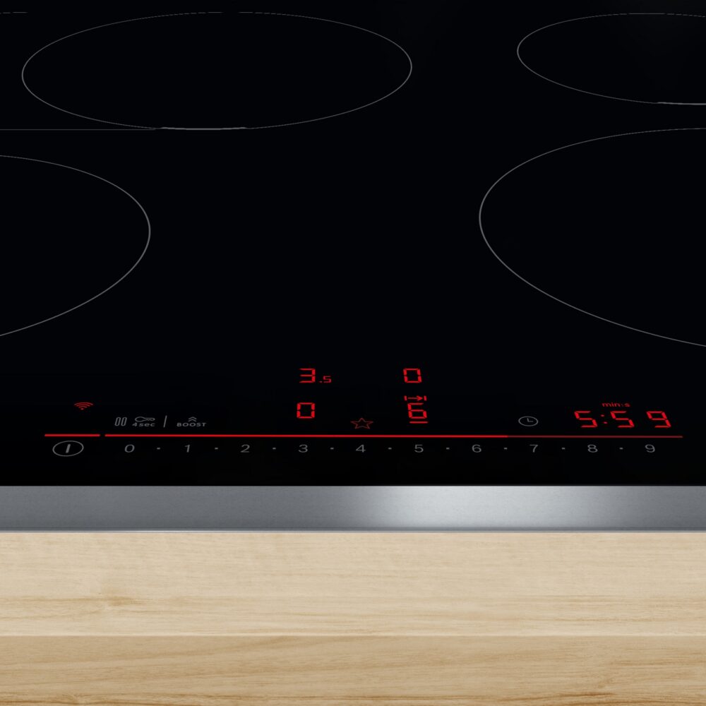 Alternative view of Serie 6, Induktionskochfeld, 60 cm, Mit Rahmen aufliegend, PIF645HB1E