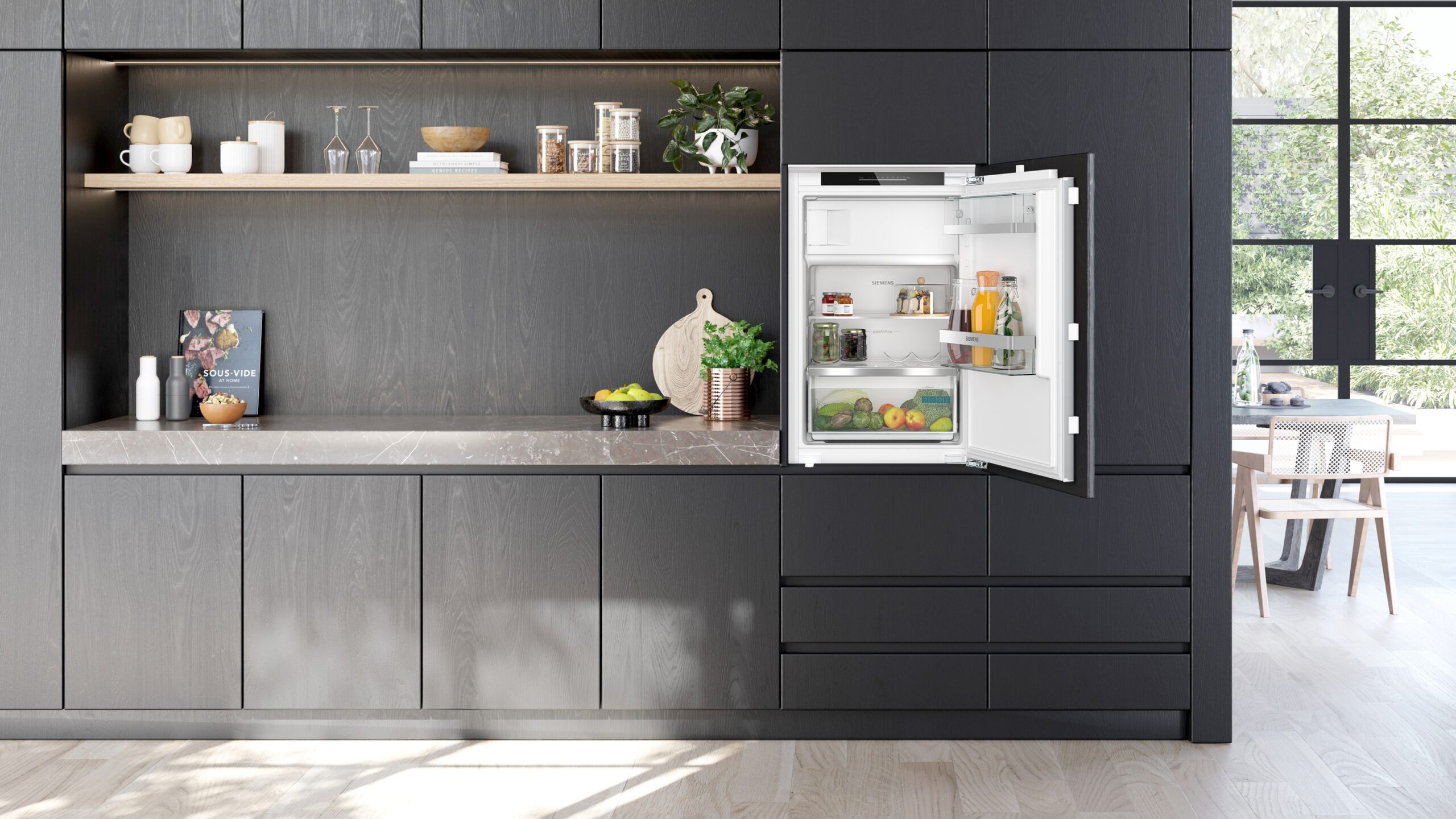 iQ500, Einbau-Kühlschrank mit Gefrierfach, 87.4 x 55.8 cm, Flachscharnier mit Softeinzug, KI22LADD1 – Bild 2