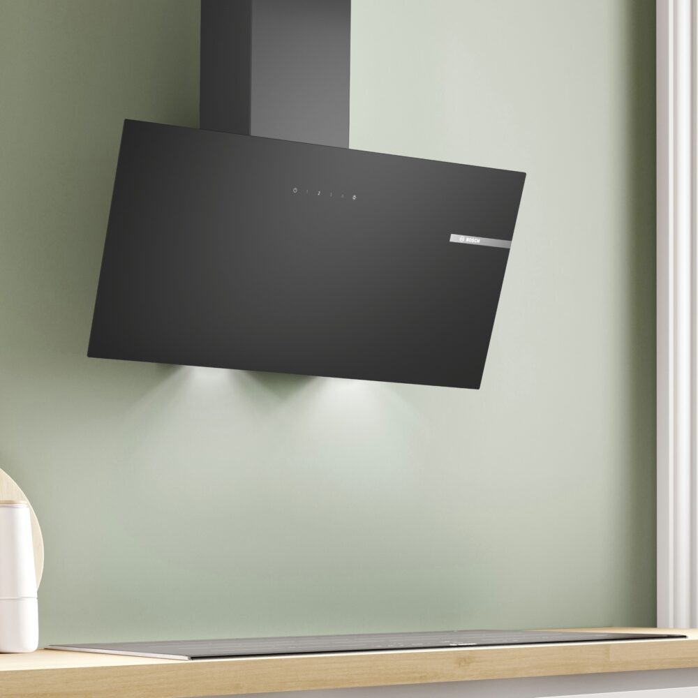 Alternative view of Serie 2, Wandesse, 80 cm, Klarglas schwarz bedruckt, Schwarz, DWK85DK60