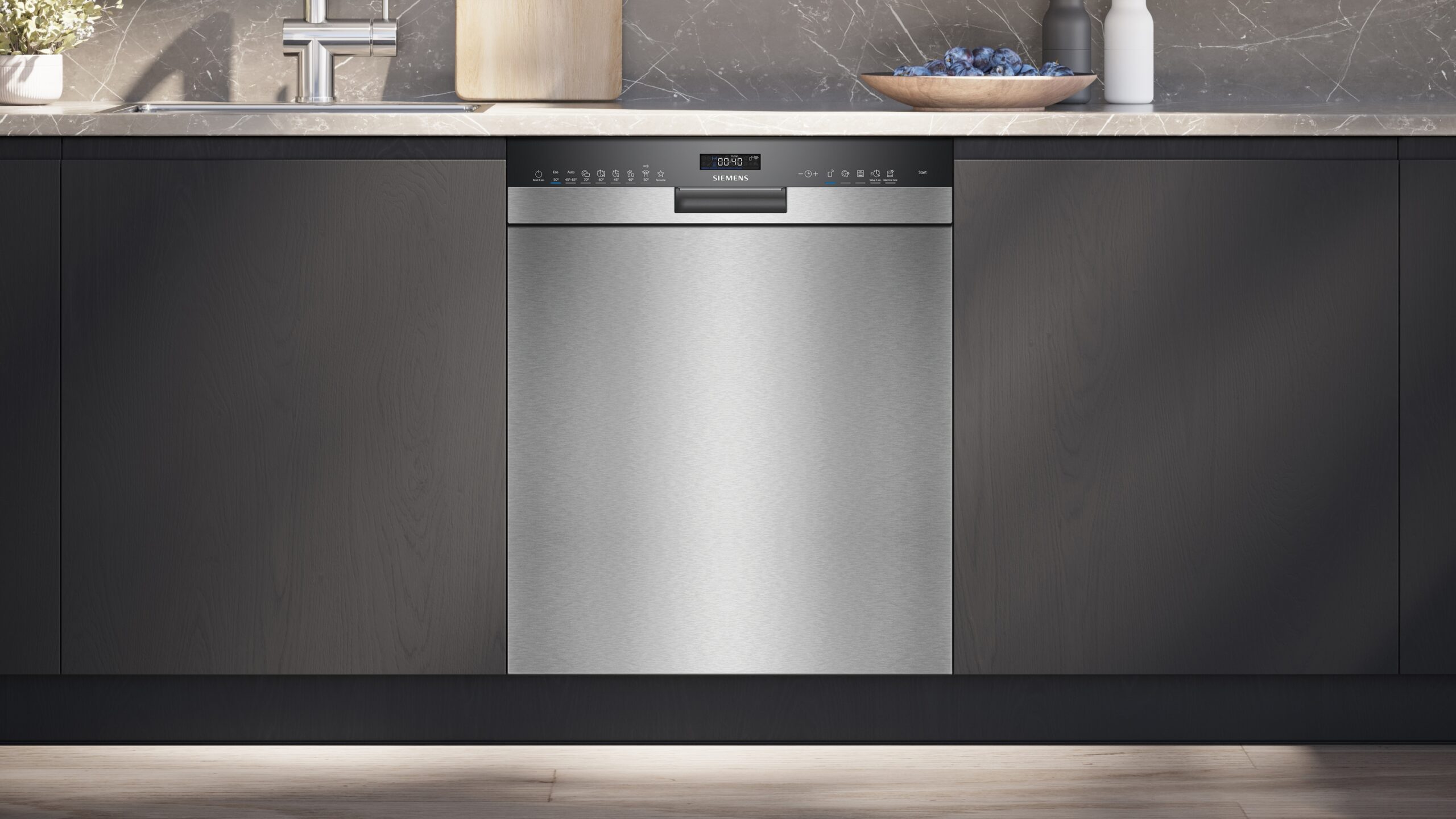 iQ500, Unterbau-Geschirrspüler, 60 cm, Gebürsteter Stahl, SN45ZS07CE – Bild 2