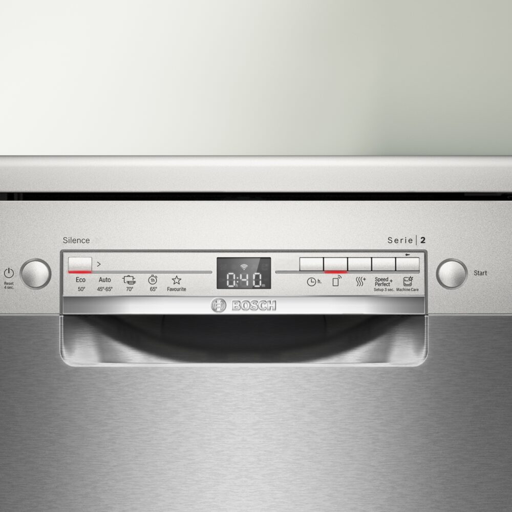 Alternative view of Serie 2, Freistehender Geschirrspüler, 45 cm, Gebürsteter Stahl mit Anti-Fingerprint, SPS2HKI42E