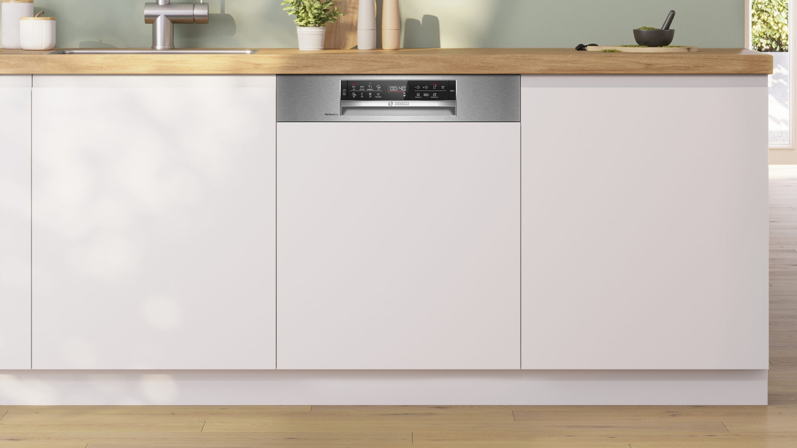 Serie 6, Teilintegrierter Geschirrspüler, 60 cm, Gebürsteter Stahl, SMI6ZCS16E – Bild 2
