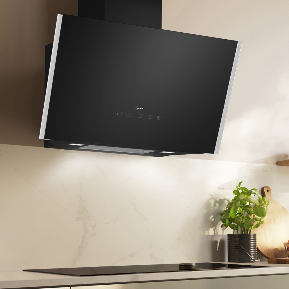 Alternative view of N 90, Wandesse, 90 cm, Klarglas schwarz bedruckt, Schwarz, D98IPT2S0