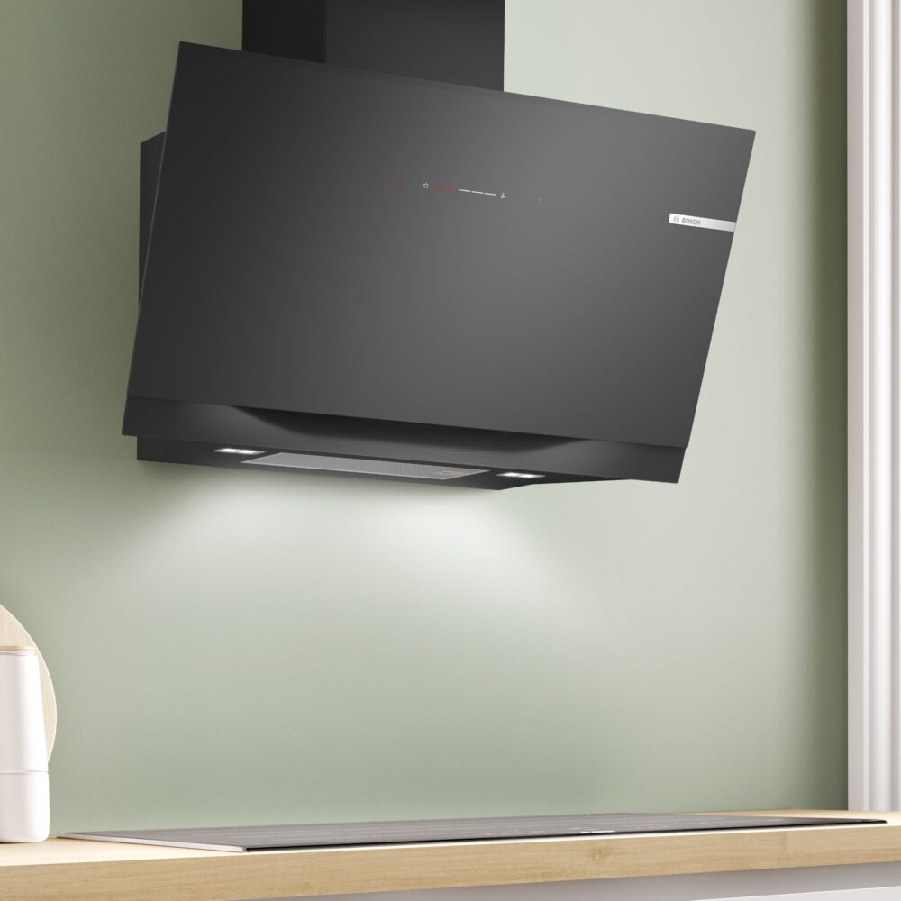 Alternative view of Serie 8, Wandesse, 90 cm, Klarglas schwarz bedruckt, Schwarz, DWK91LT60