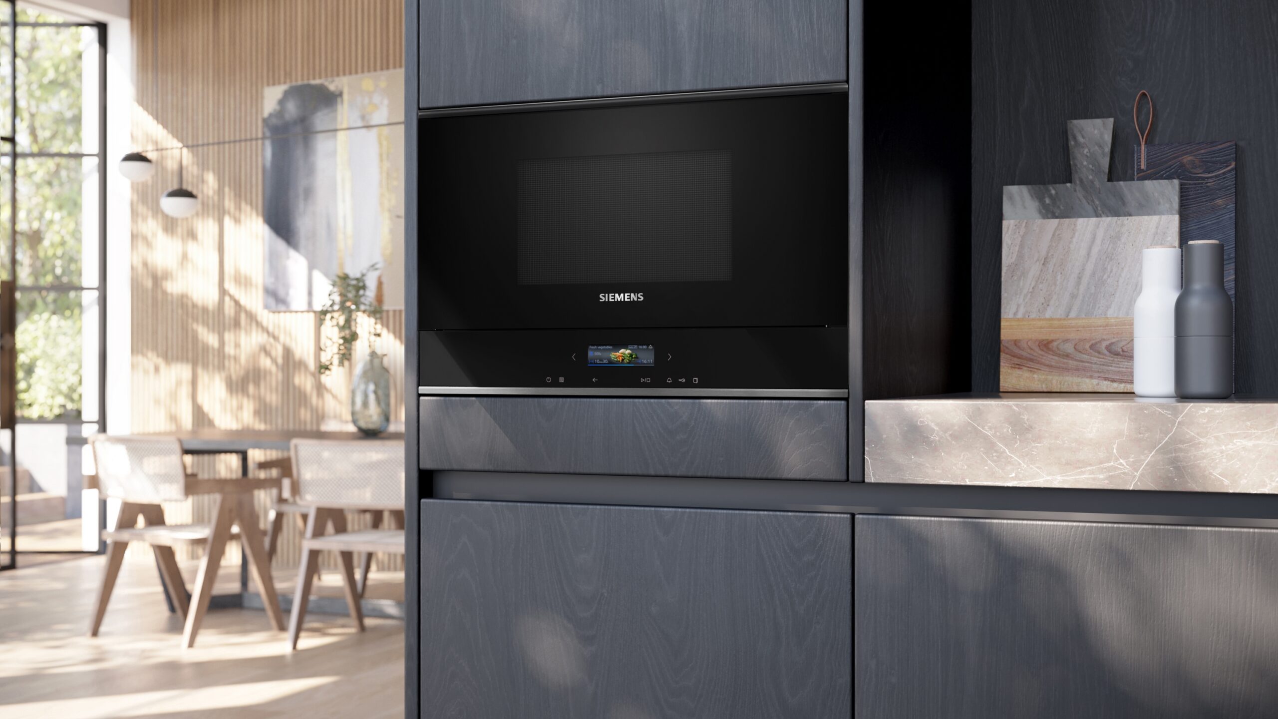 iQ700, Einbau-Mikrowelle mit Grill, Schwarz, Edelstahl, BE732L1B1 – Bild 5
