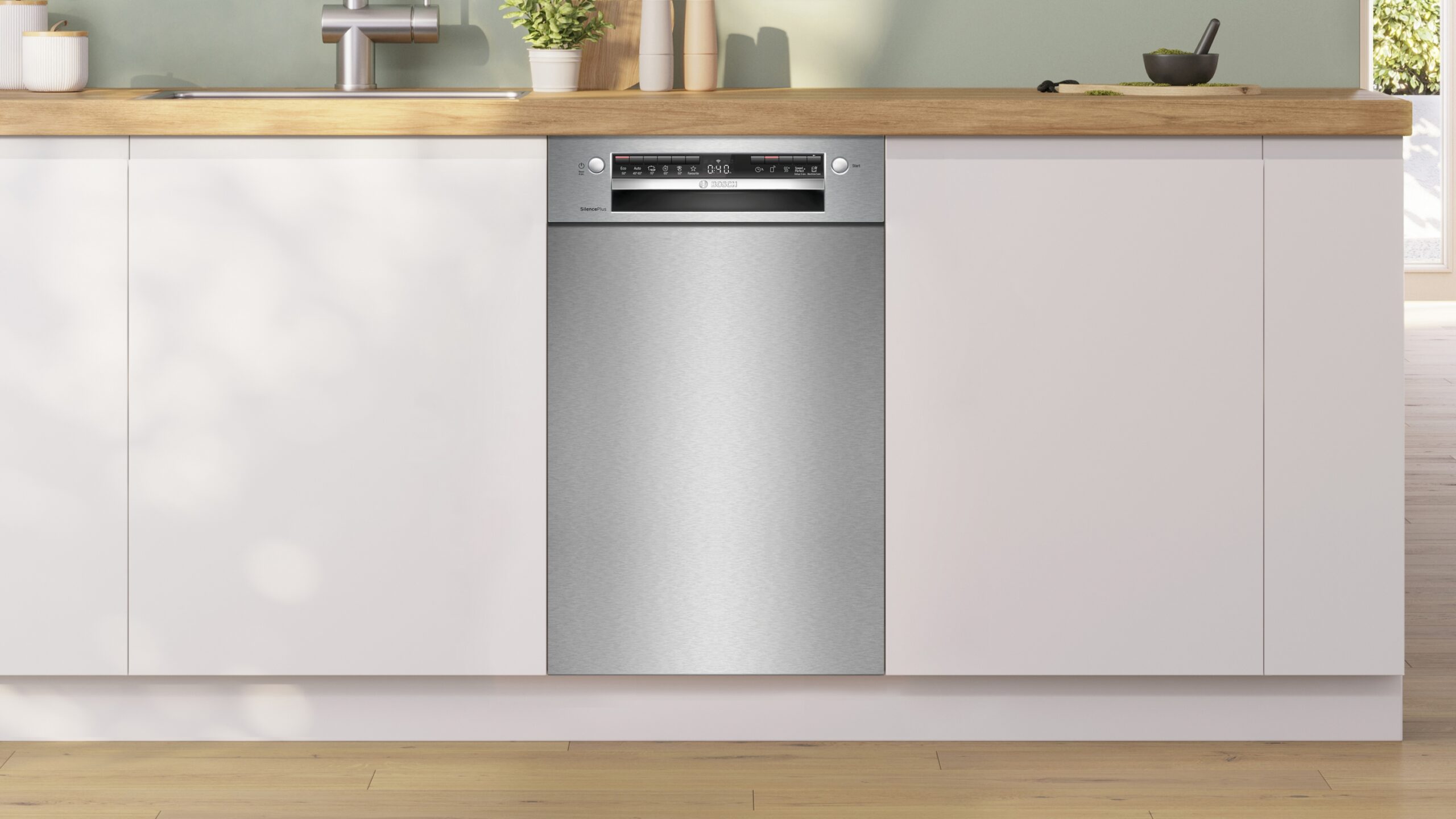 Serie 4, Unterbau-Geschirrspüler, 45 cm, Gebürsteter Stahl, SPU4HMS10E – Bild 2