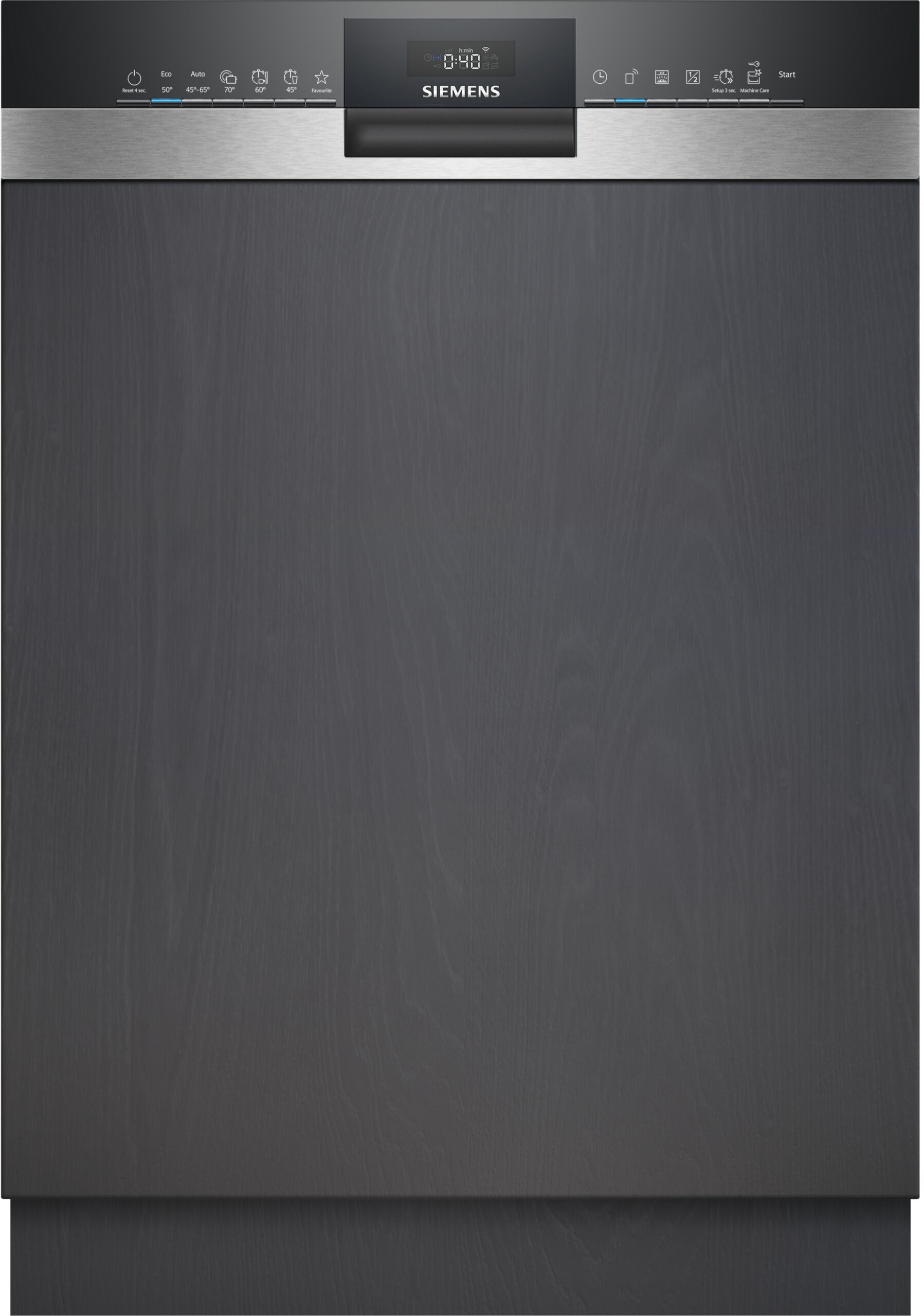 iQ300, Teilintegrierter Geschirrspüler, 60 cm, Gebürsteter Stahl, SN53ES22CE