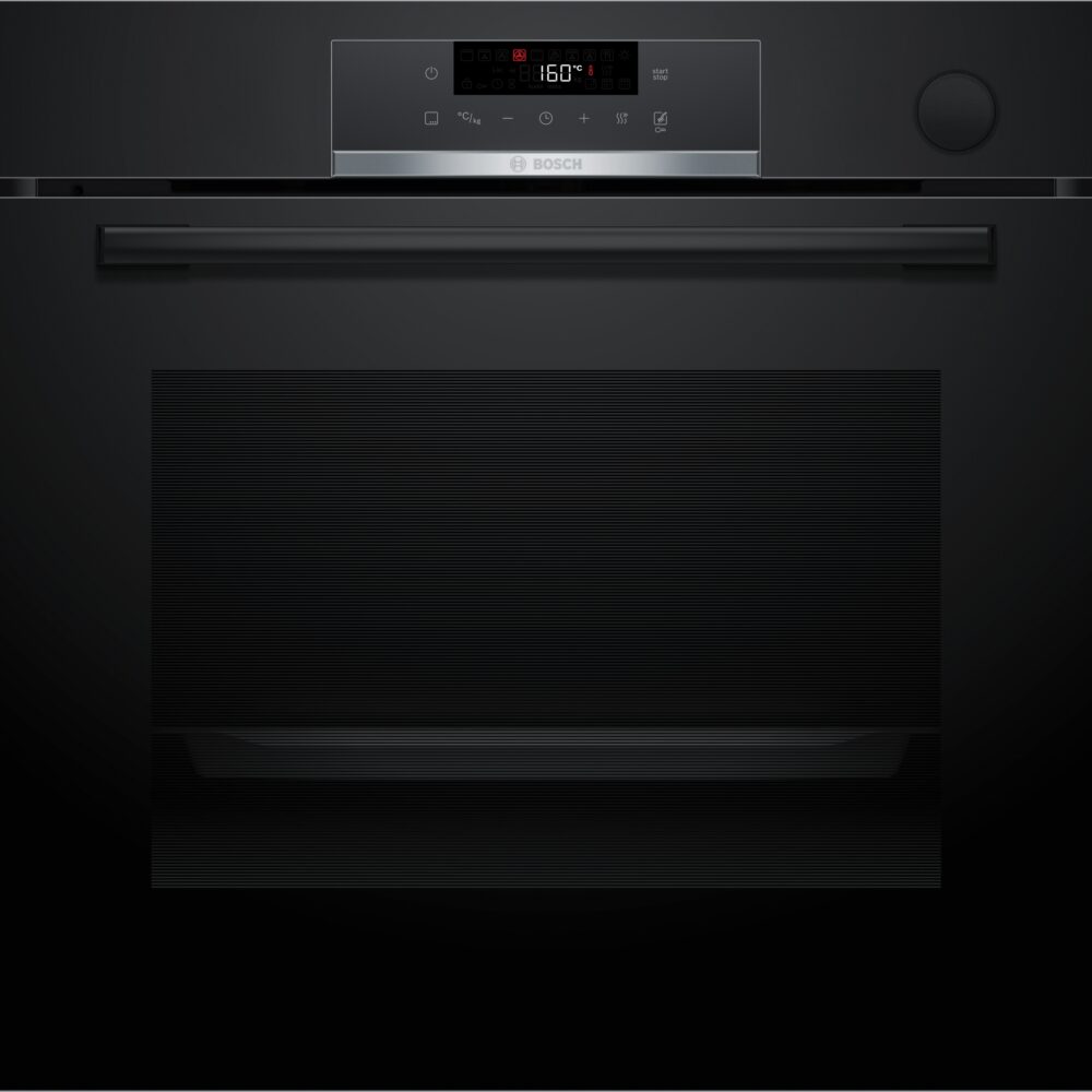 Serie 4, Einbau-Backofen mit Dampfunterstützung, 60 x 60 cm, Schwarz, HRG532BB3