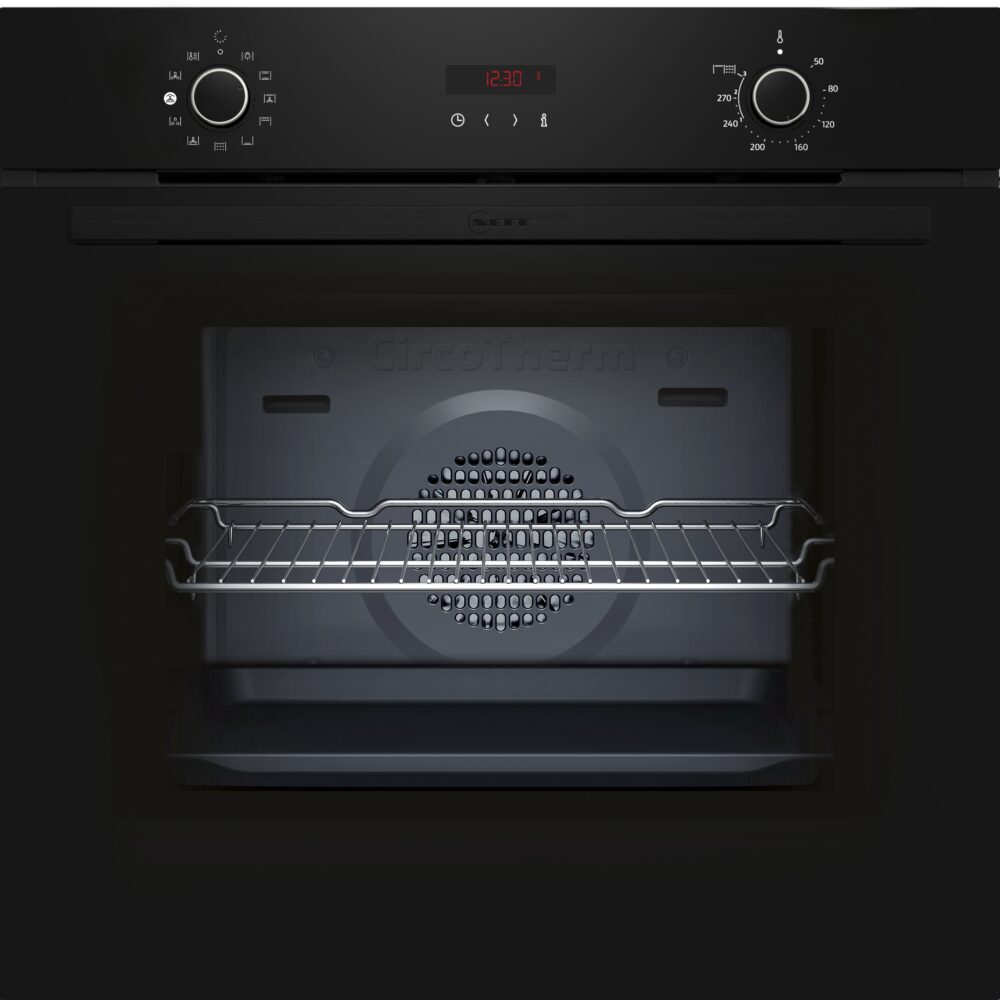 N 30, Einbau-Backofen mit Dampfunterstützung, 60 x 60 cm, Schwarz, B2CVG6AK3