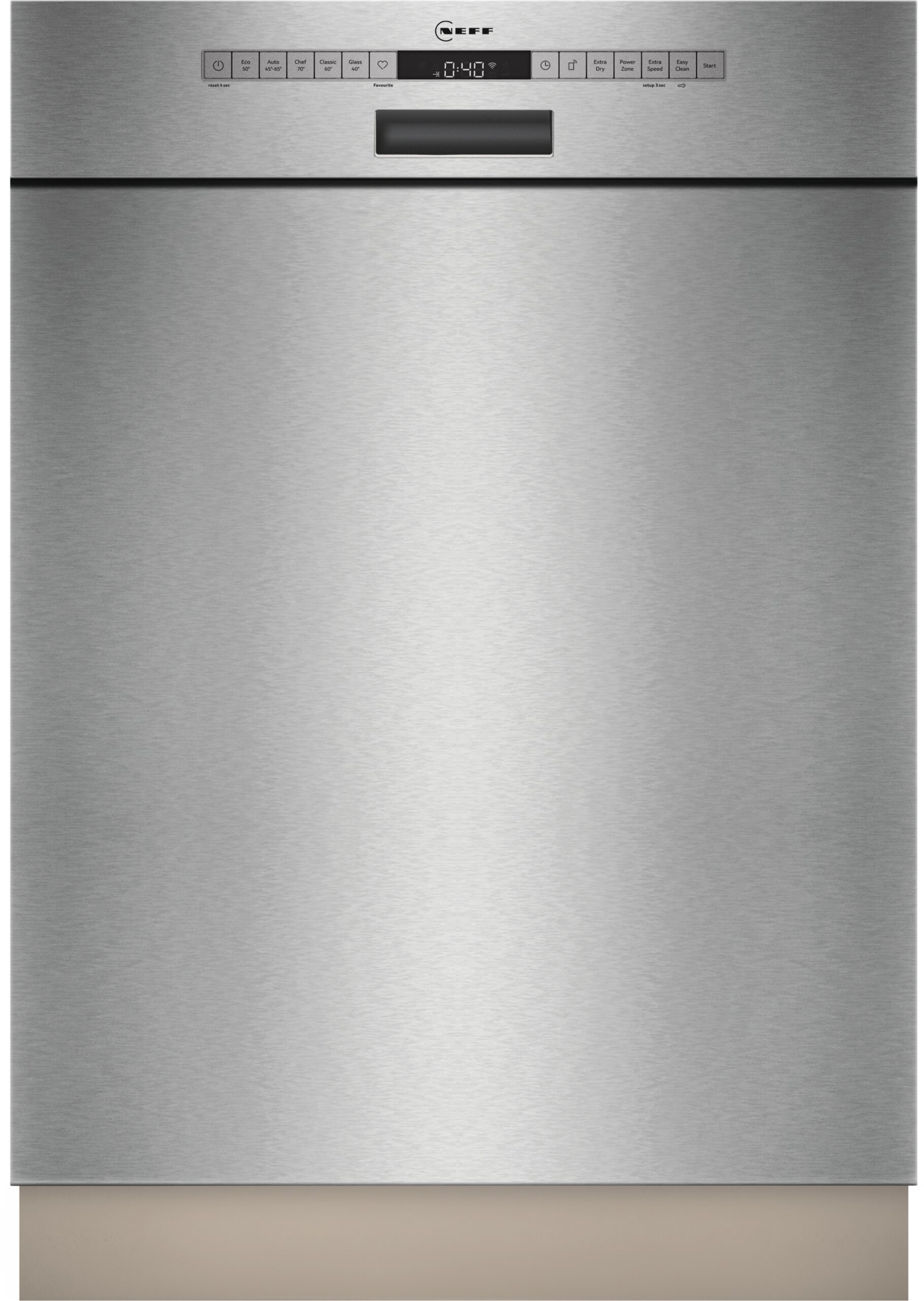 N 50, Unterbau-Geschirrspüler, 60 cm, Gebürsteter Stahl, S125EBS16E