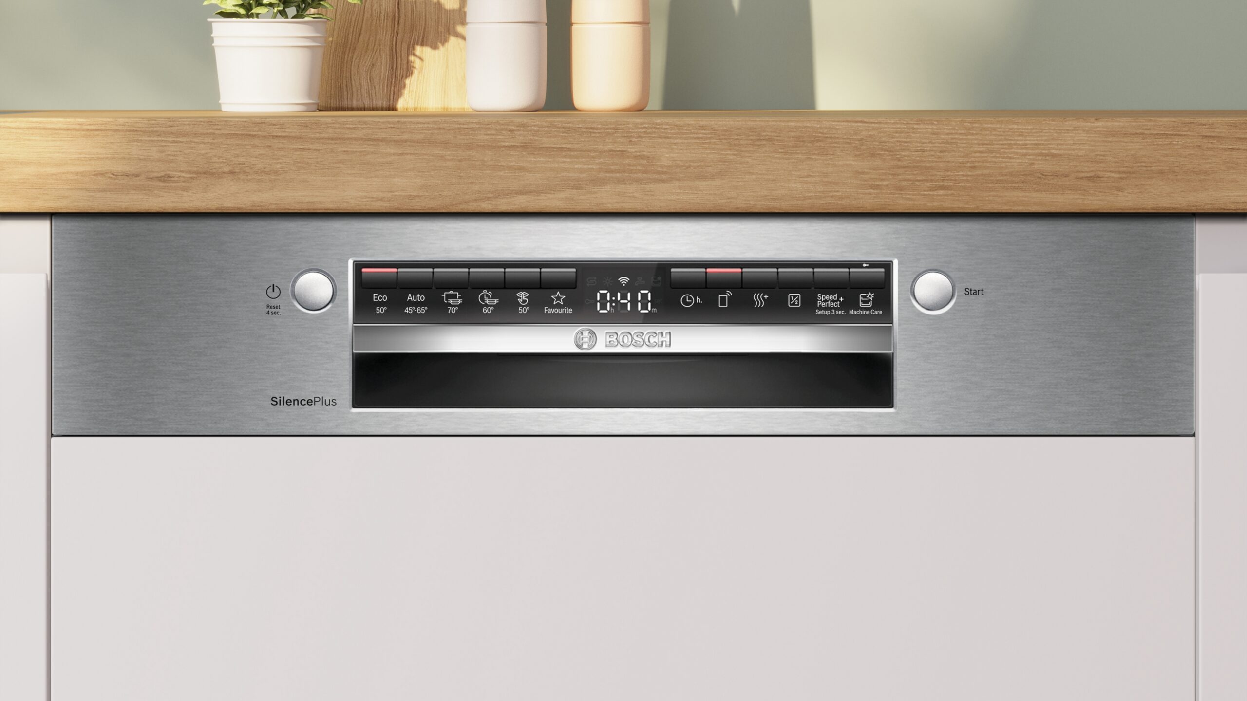 Serie 4, Teilintegrierter Geschirrspüler, 60 cm, Gebürsteter Stahl, SMI4ECS28E – Bild 3
