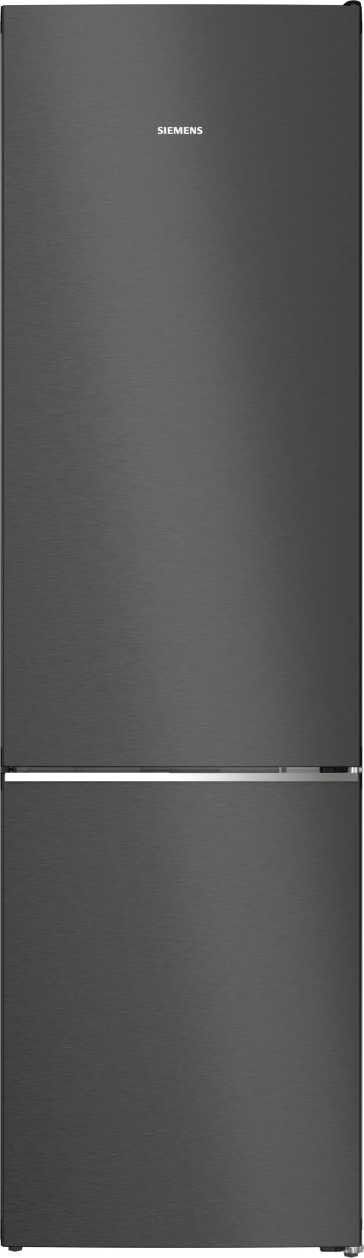 iQ500, Freistehende Kühl-Gefrier-Kombination mit Gefrierbereich unten, 203 x 60 cm, Gebürsteter schwarzer Stahl AntiFingerprint, KG39N4X1F