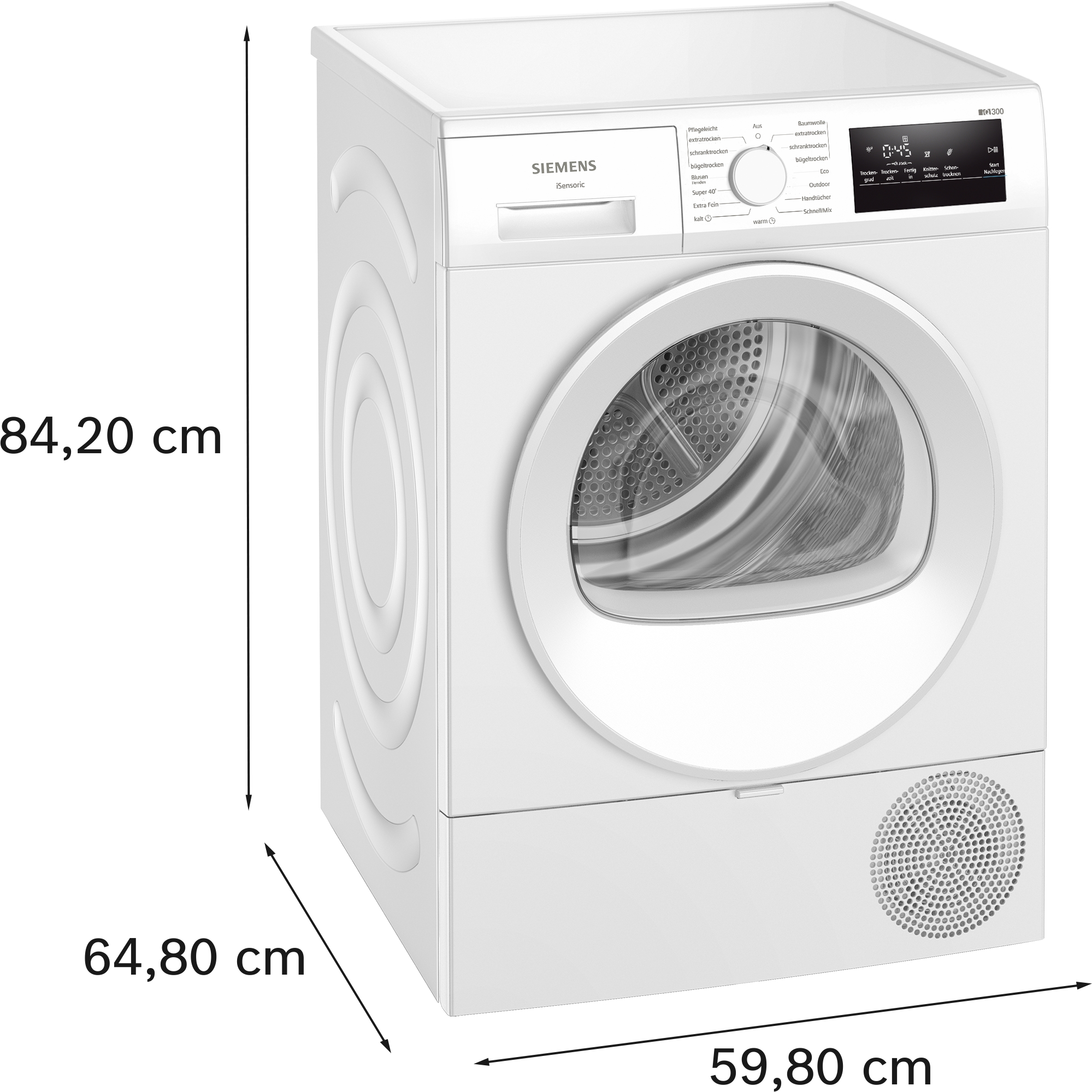 iQ300, Wärmepumpen-Trockner, 8 kg, WT45HVA4 – Bild 6