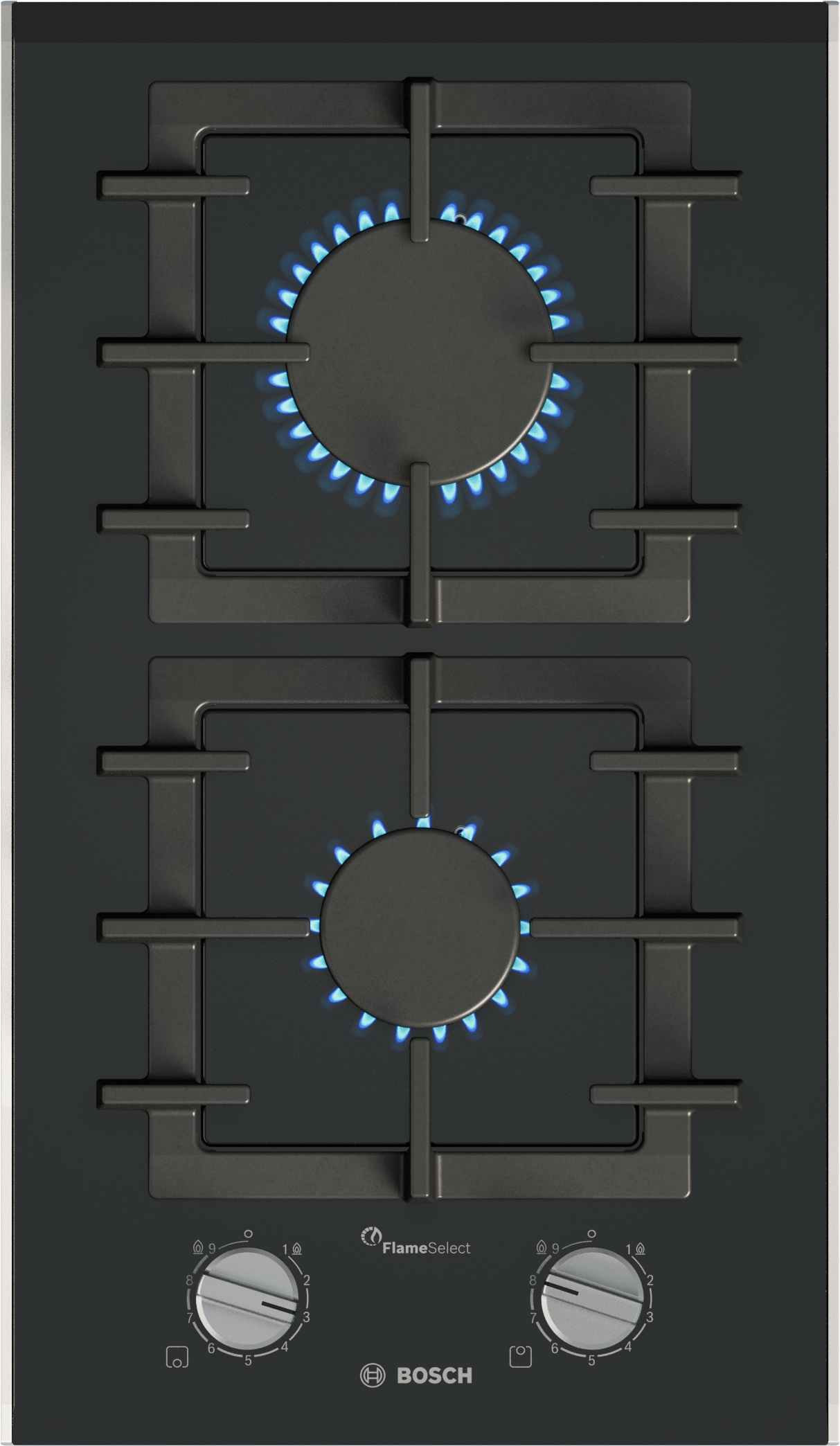 Serie 8, Domino-Kochfeld, Gas, 30 cm, Glaskeramik, Schwarz, PRB3A6I40