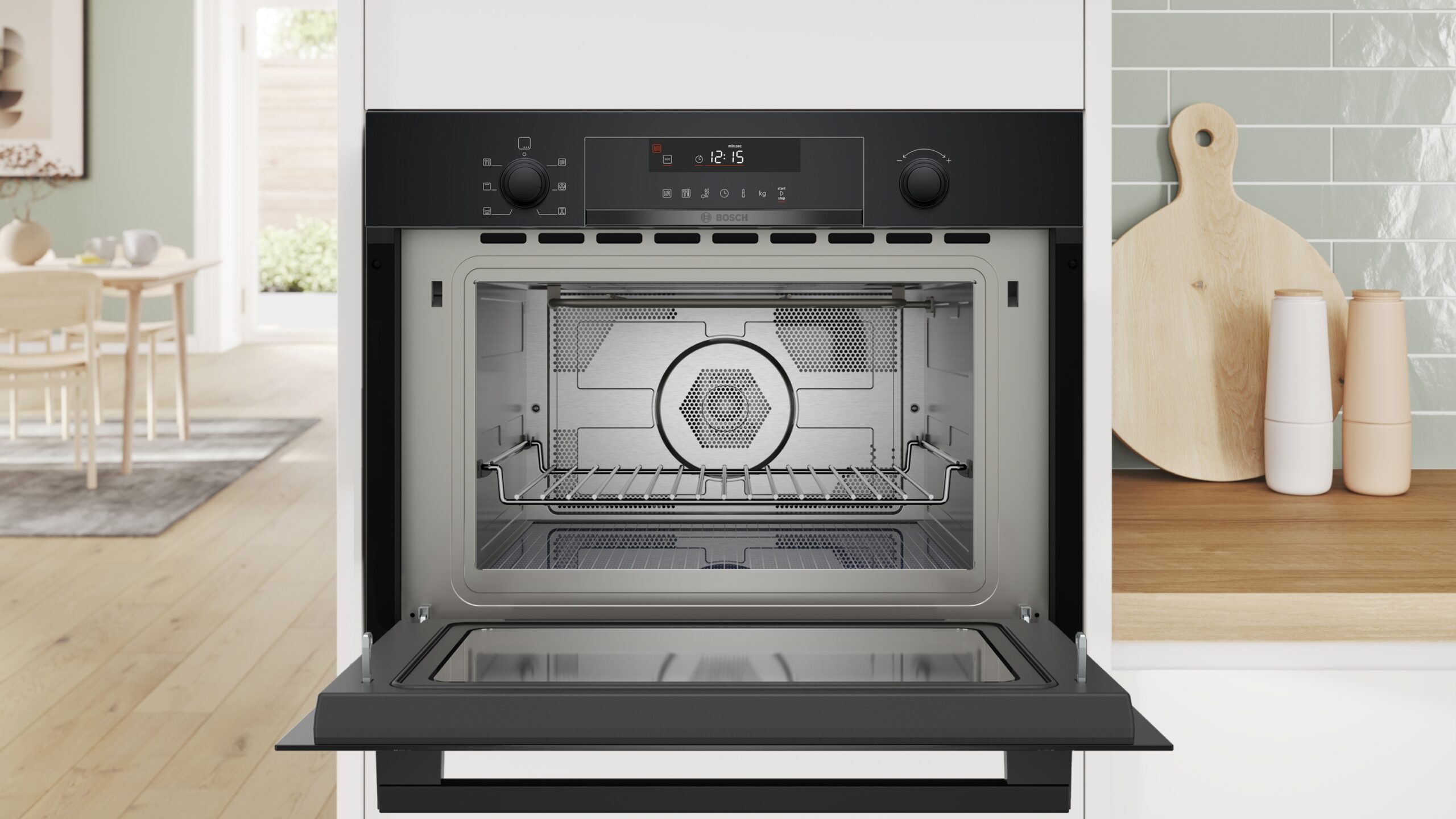 Serie 6, Einbau Mikrowelle mit Heißluft, Schwarz, CMA585GB1 – Bild 4