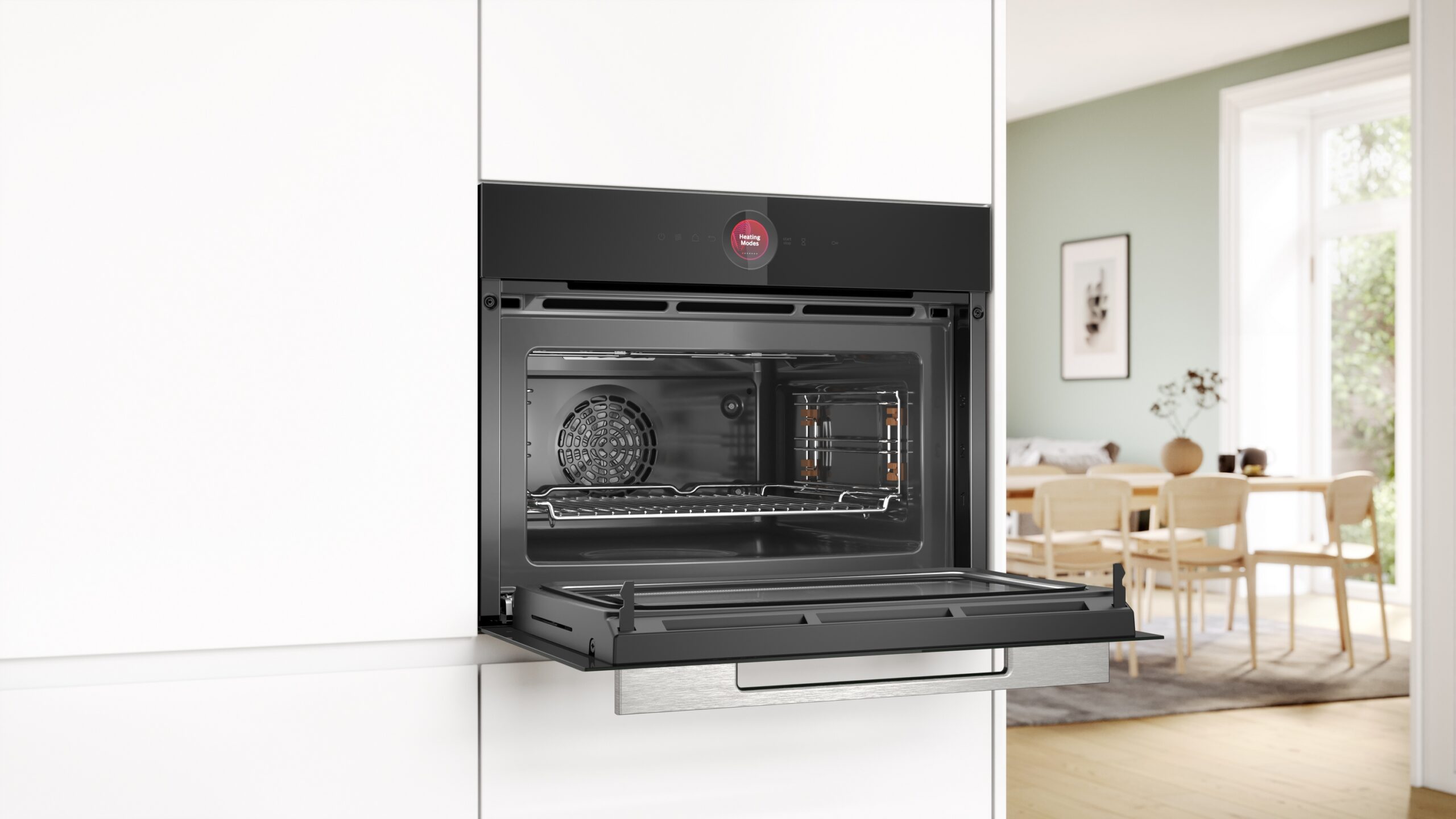 Serie 8, Einbau-Kompaktbackofen mit Mikrowellenfunktion, 60 x 45 cm, Schwarz, CMG7241B1 – Bild 4