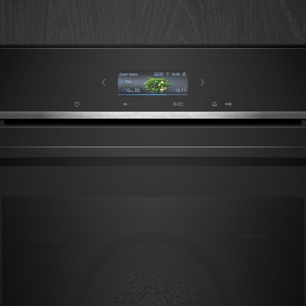 Alternative view of iQ700, Einbau-Backofen, 60 x 60 cm, Schwarz, Edelstahl, HB774G1B1