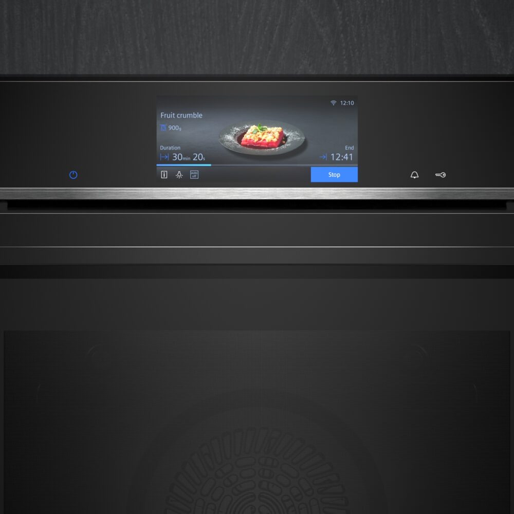 Alternative view of iQ700, Einbau-Backofen, 60 x 60 cm, Schwarz, Edelstahl, HB778G3B1