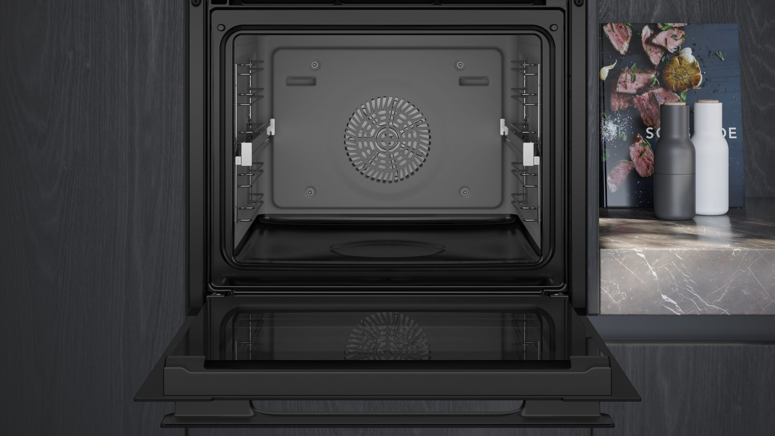 iQ700, Einbau-Dampfbackofen, 60 x 60 cm, Schwarz, Edelstahl, HS958GCB1 – Bild 3