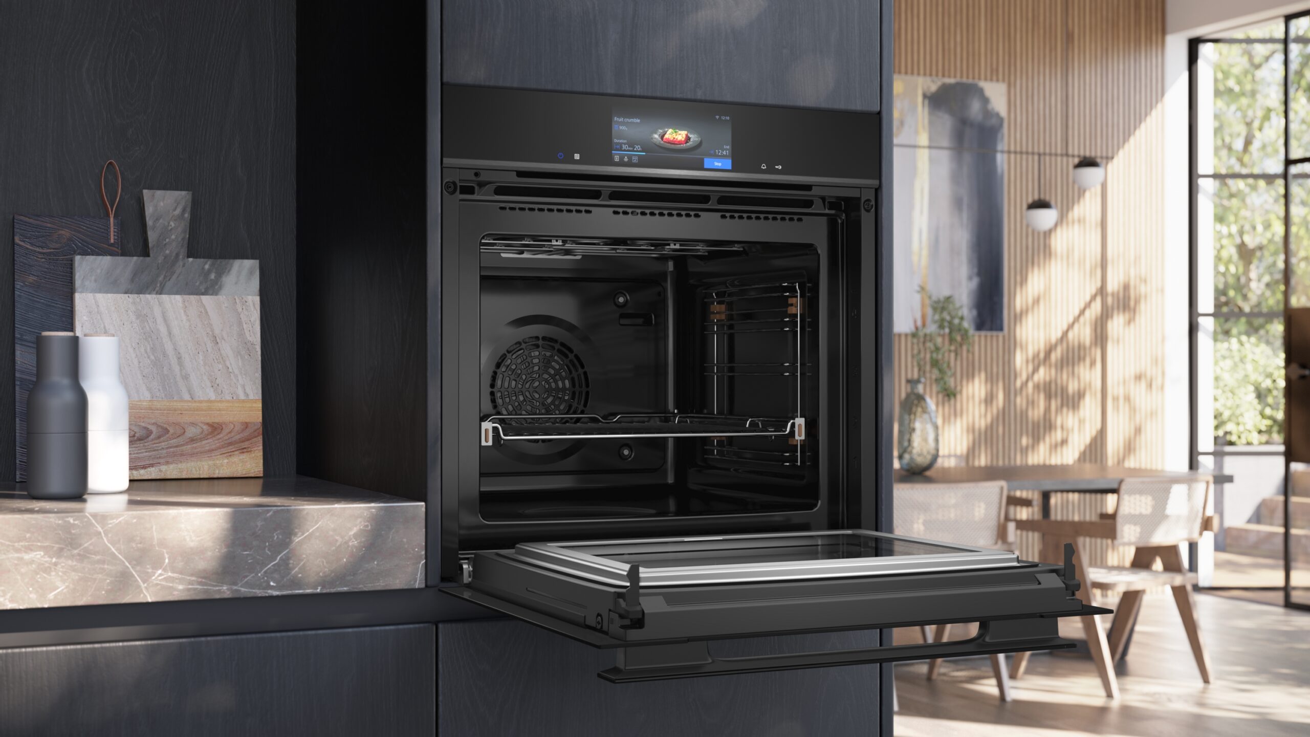 iQ700, Einbau-Backofen mit Mikrowellenfunktion, 60 x 60 cm, Schwarz, Edelstahl, HM978GNB1 – Bild 4