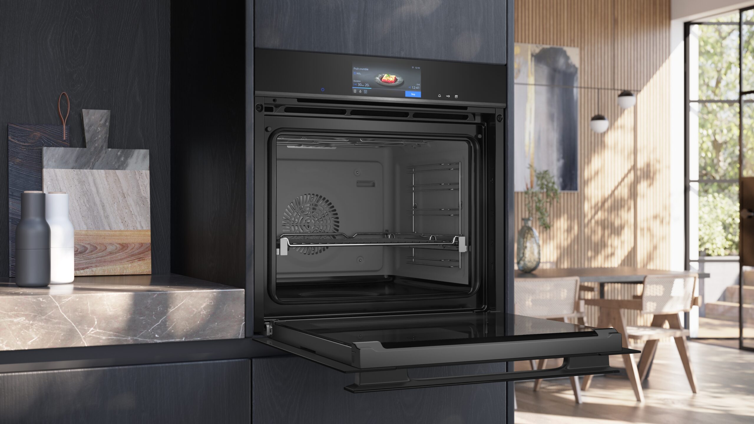 iQ700, Einbau-Dampfbackofen, 60 x 60 cm, Schwarz, Edelstahl, HS958GCB1 – Bild 4