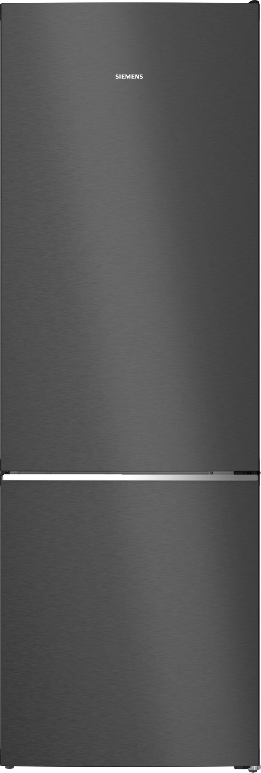 iQ500, Freistehende Kühl-Gefrier-Kombination mit Gefrierbereich unten, 203 x 70 cm, Gebürsteter schwarzer Stahl AntiFingerprint, KG49N4XAF