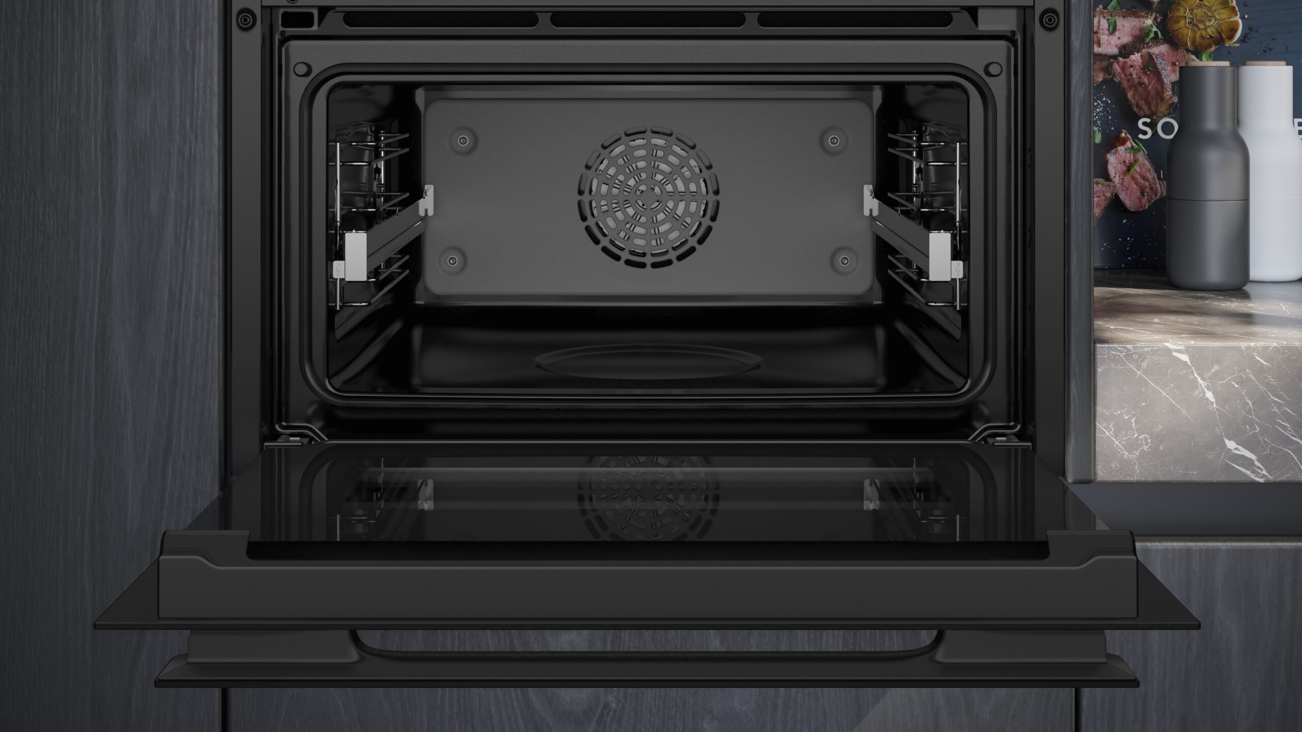 iQ700, Einbau-Kompaktdampfbackofen, 60 x 45 cm, Schwarz, Edelstahl, CS936GCB1 – Bild 3