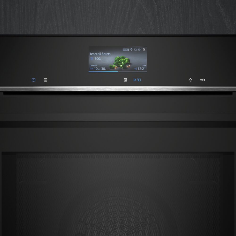 Alternative view of iQ700, Einbau-Backofen mit Mikrowellenfunktion, 60 x 60 cm, Schwarz, Edelstahl, HM736GAB1