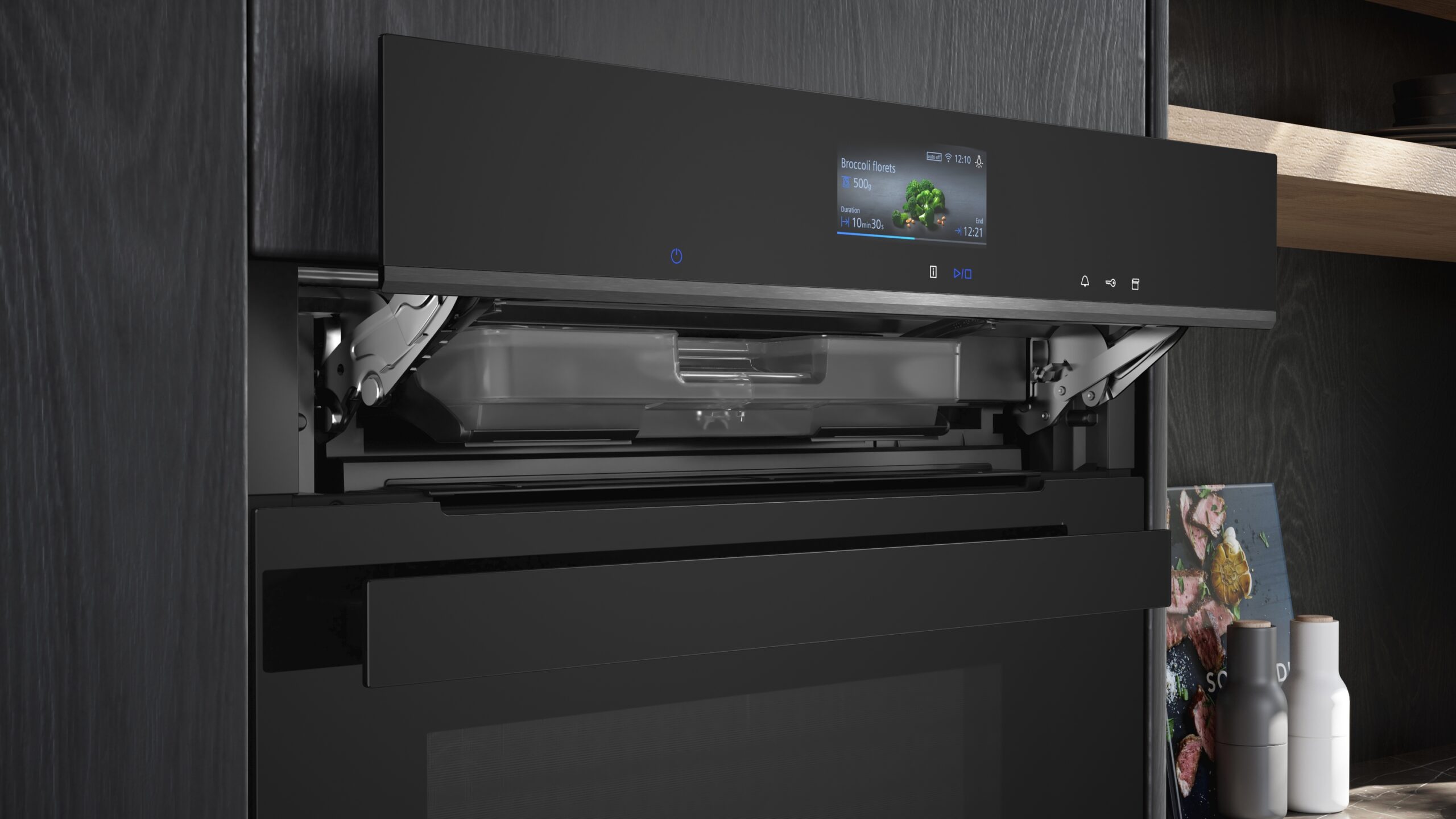 iQ700, Einbau-Kompaktdampfbackofen, 60 x 45 cm, Schwarz, Edelstahl, CS936GCB1 – Bild 5