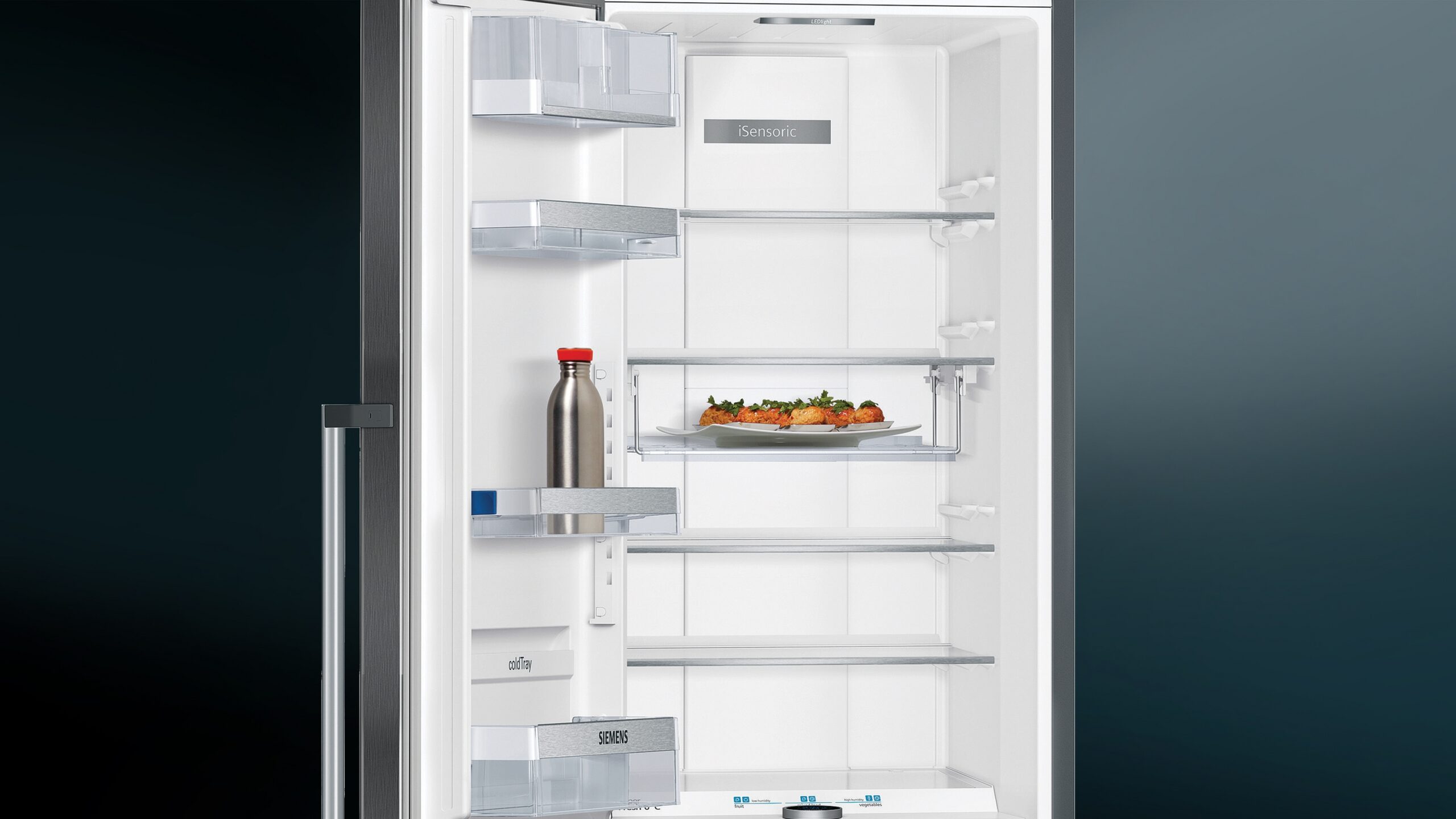 iQ700, Freistehender Kühlschrank, 186 x 60 cm, Gebürsteter schwarzer Stahl AntiFingerprint, KS36FPXCP – Bild 4