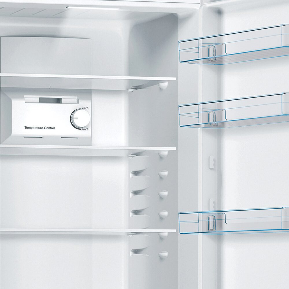 Alternative view of Serie 2, Freistehende Kühl-Gefrier-Kombination mit Gefrierbereich unten, 186 x 60 cm, Metall-Optik, KGN36NLEA