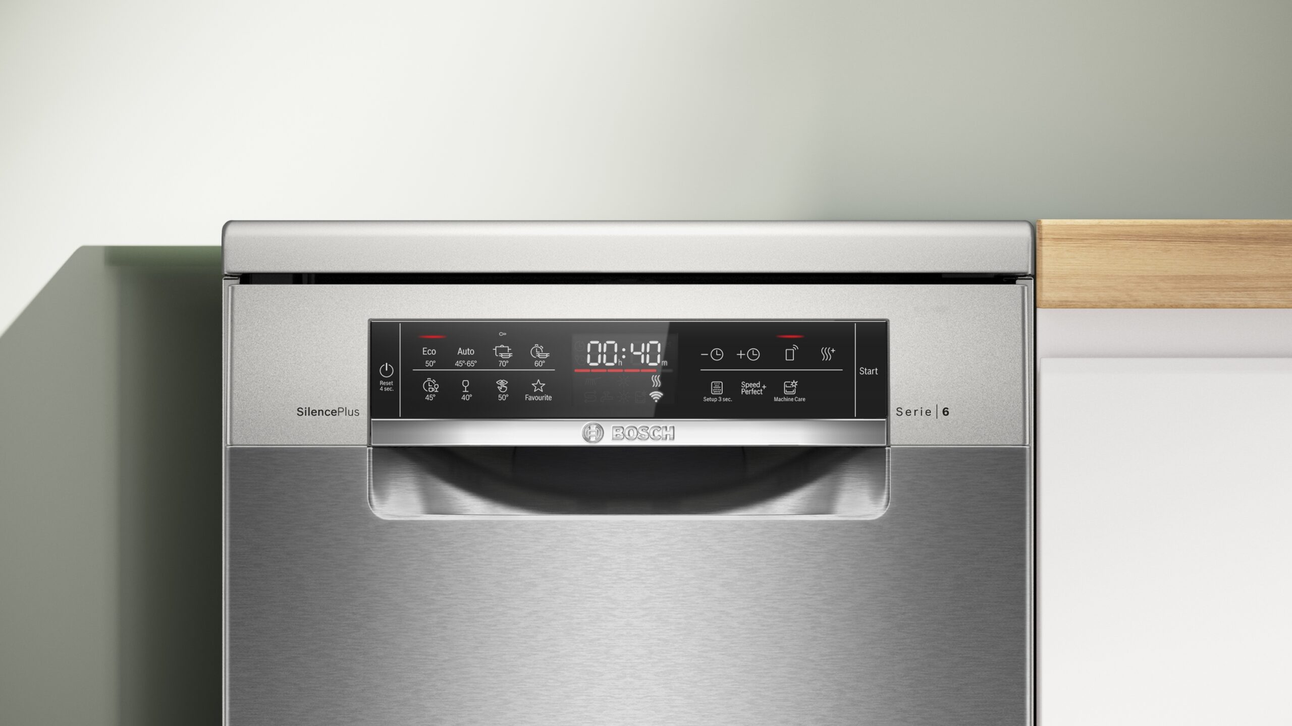 Serie 6, Freistehender Geschirrspüler, 45 cm, Gebürsteter Stahl mit Anti-Fingerprint, SPS6EMI21E – Bild 3